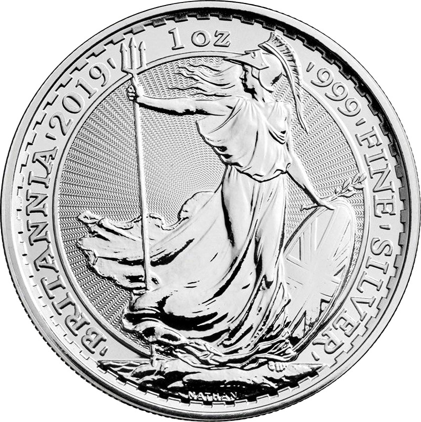 2 Pounds - Elizabeth II 5th portrait; 1 oz Fine Silver