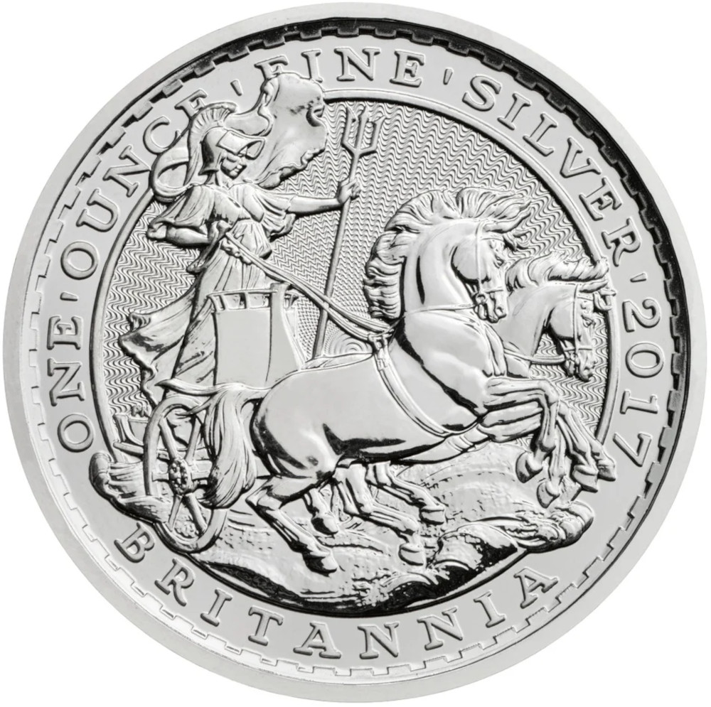 2 Pounds - Elizabeth II 5th portrait; 1 oz Fine Silver