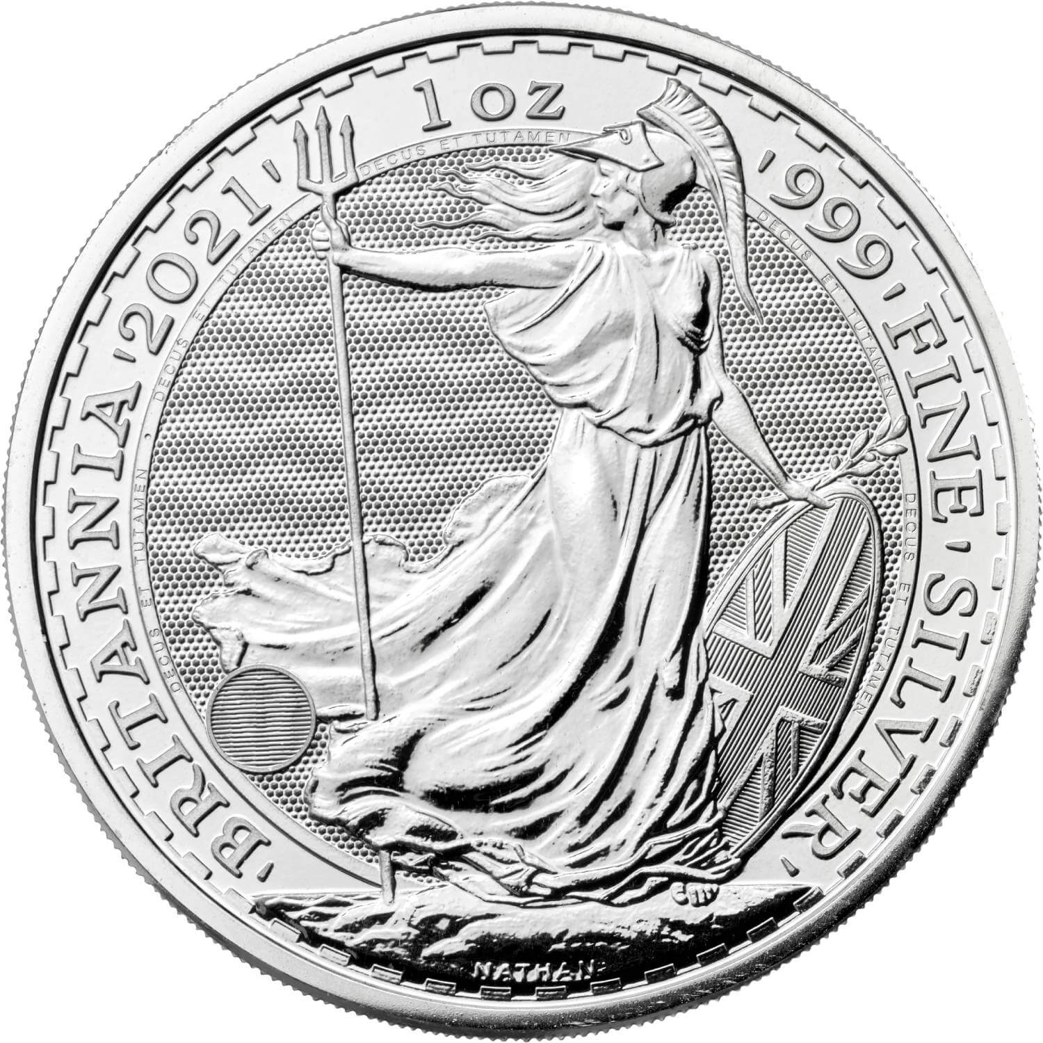 2 Pounds - Elizabeth II 5th portrait; 1 oz Fine Silver