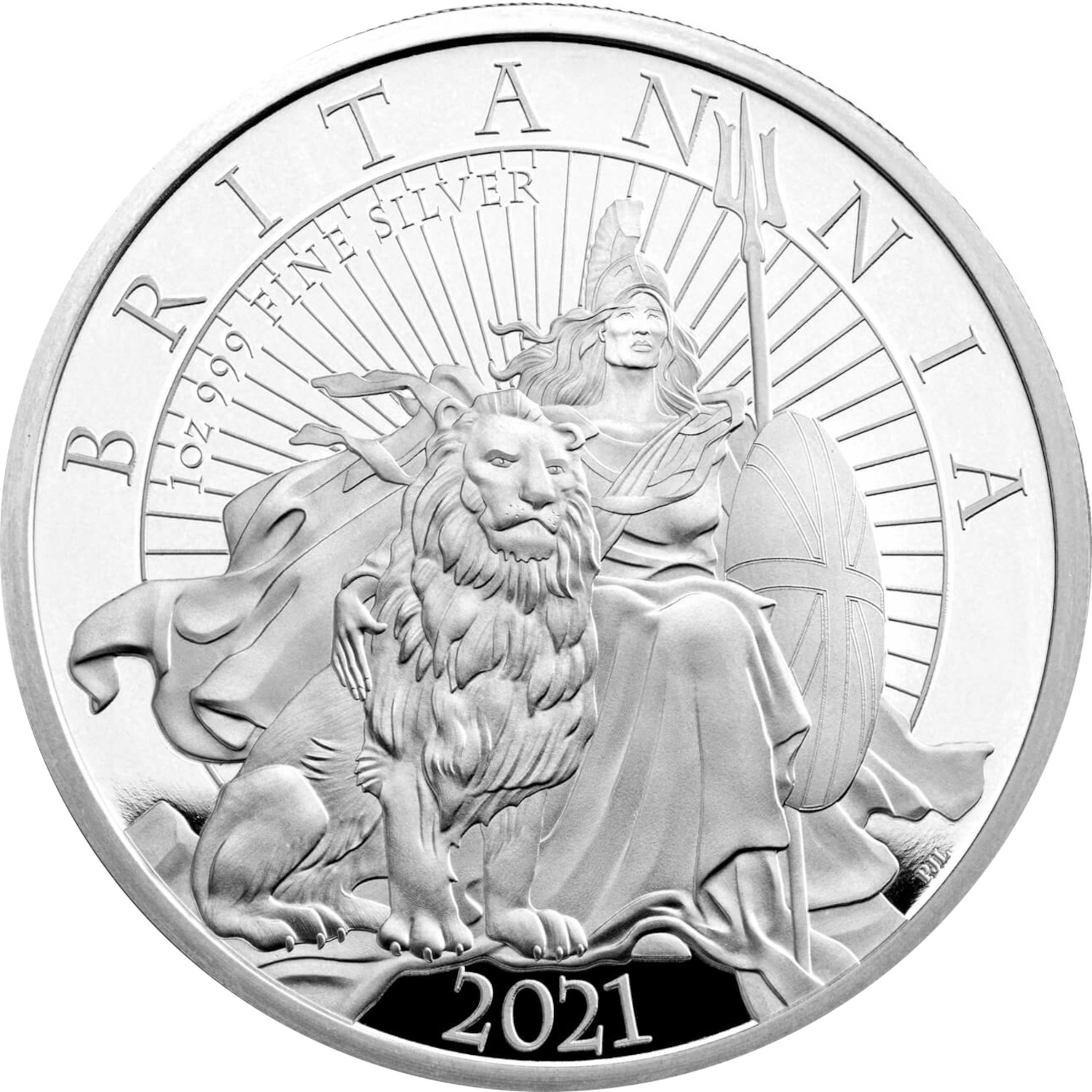 2 Pounds - Elizabeth II 5th portrait; 1 oz Fine Silver
