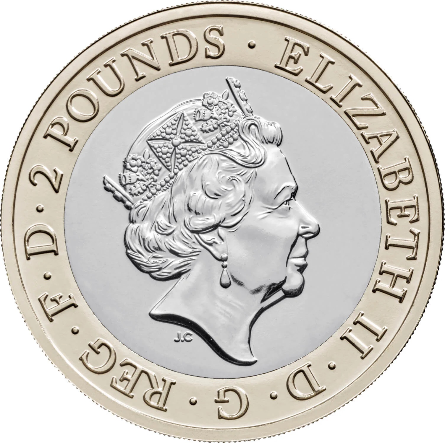 2 Pounds - Elizabeth II 5th portrait; 75th VE Day obverse