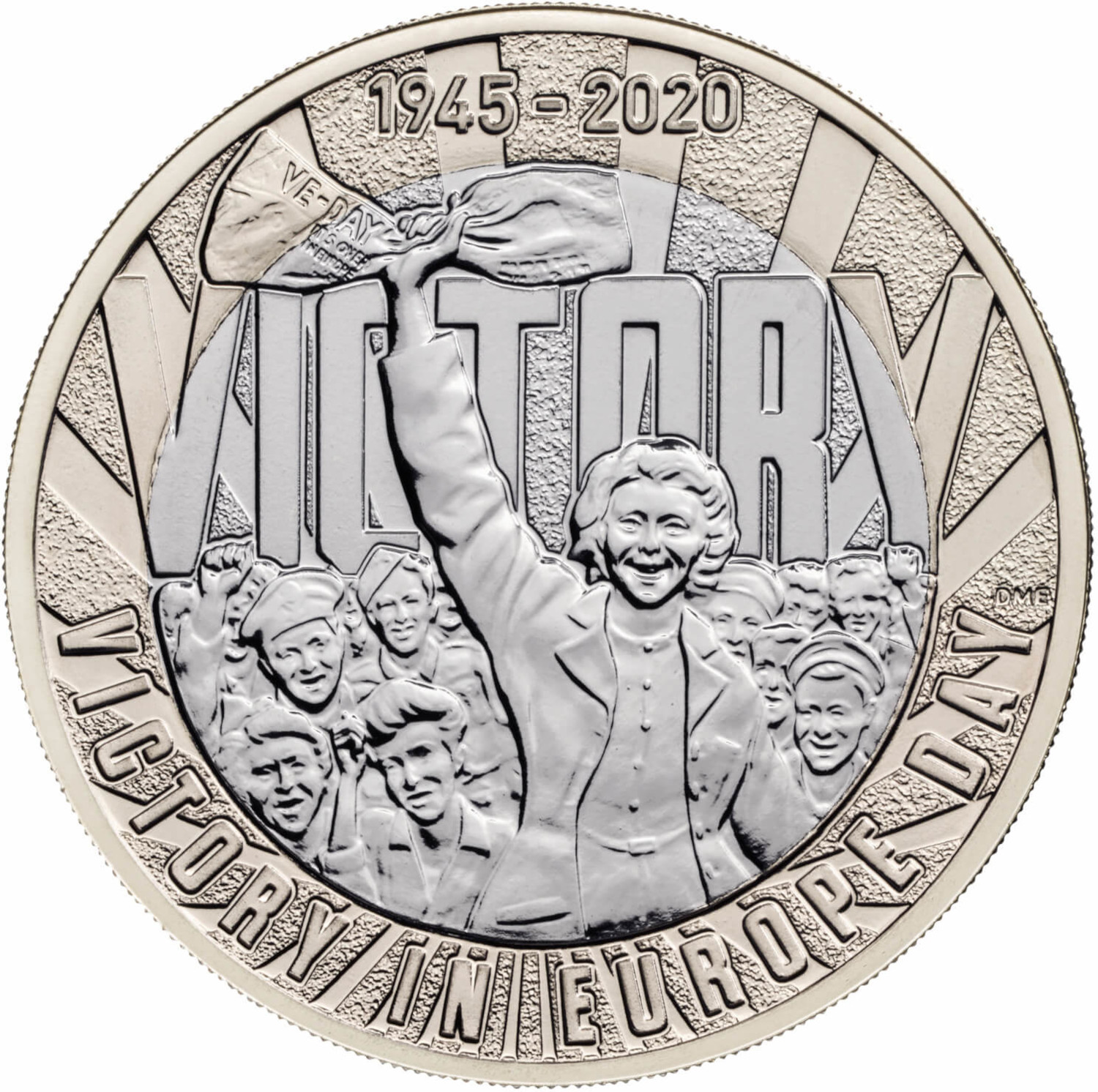 2 Pounds - Elizabeth II 5th portrait; 75th VE Day