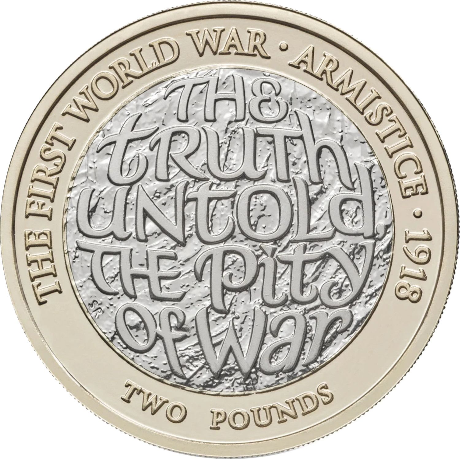 2 Pounds - Elizabeth II 5th portrait; First World War Armistice