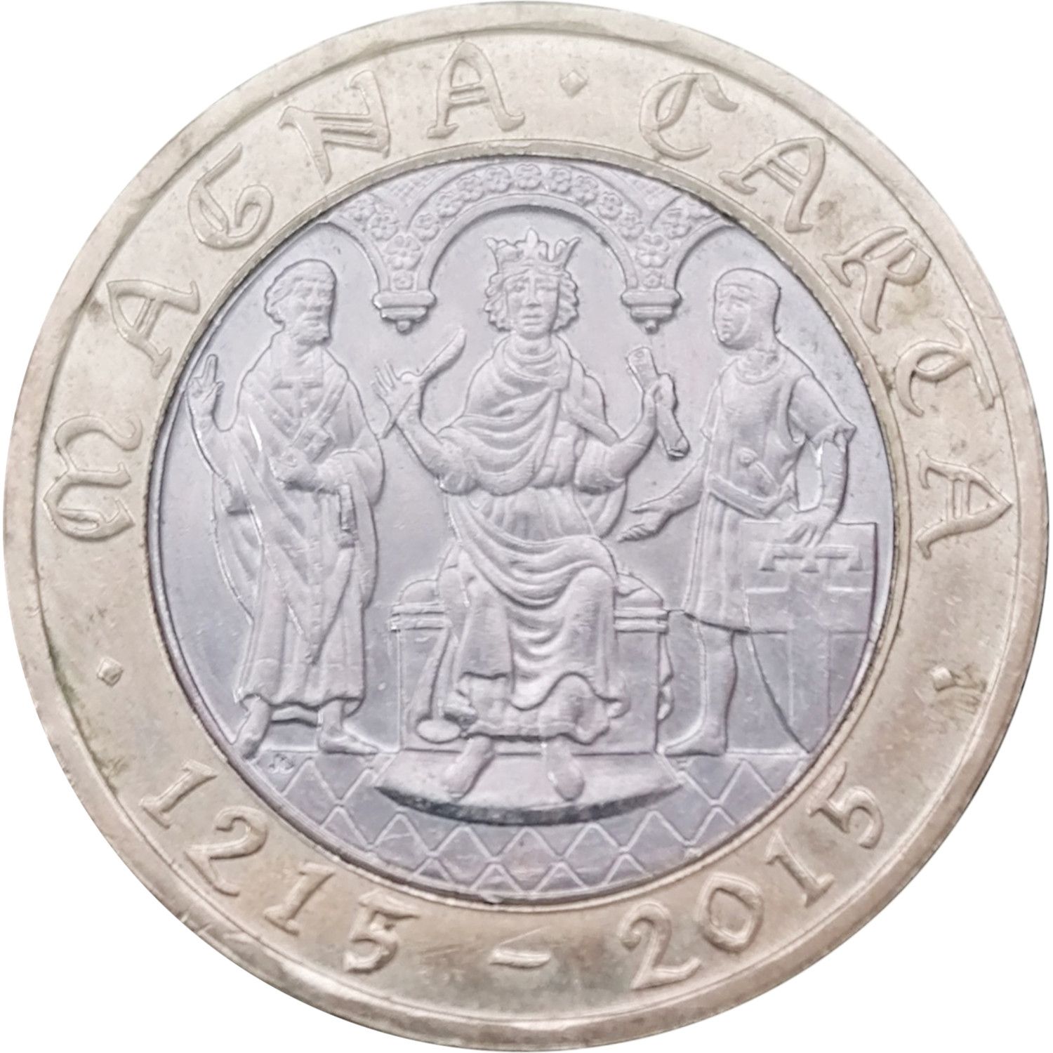 2 Pounds - Elizabeth II 5th portrait; Magna Carta reverse