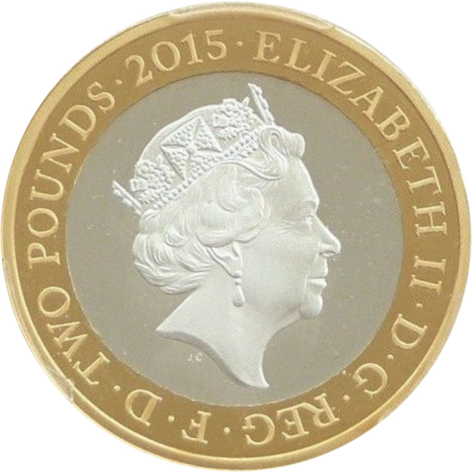 2 Pounds - Elizabeth II 5th portrait; Magna Carta, Silver Piedfort obverse