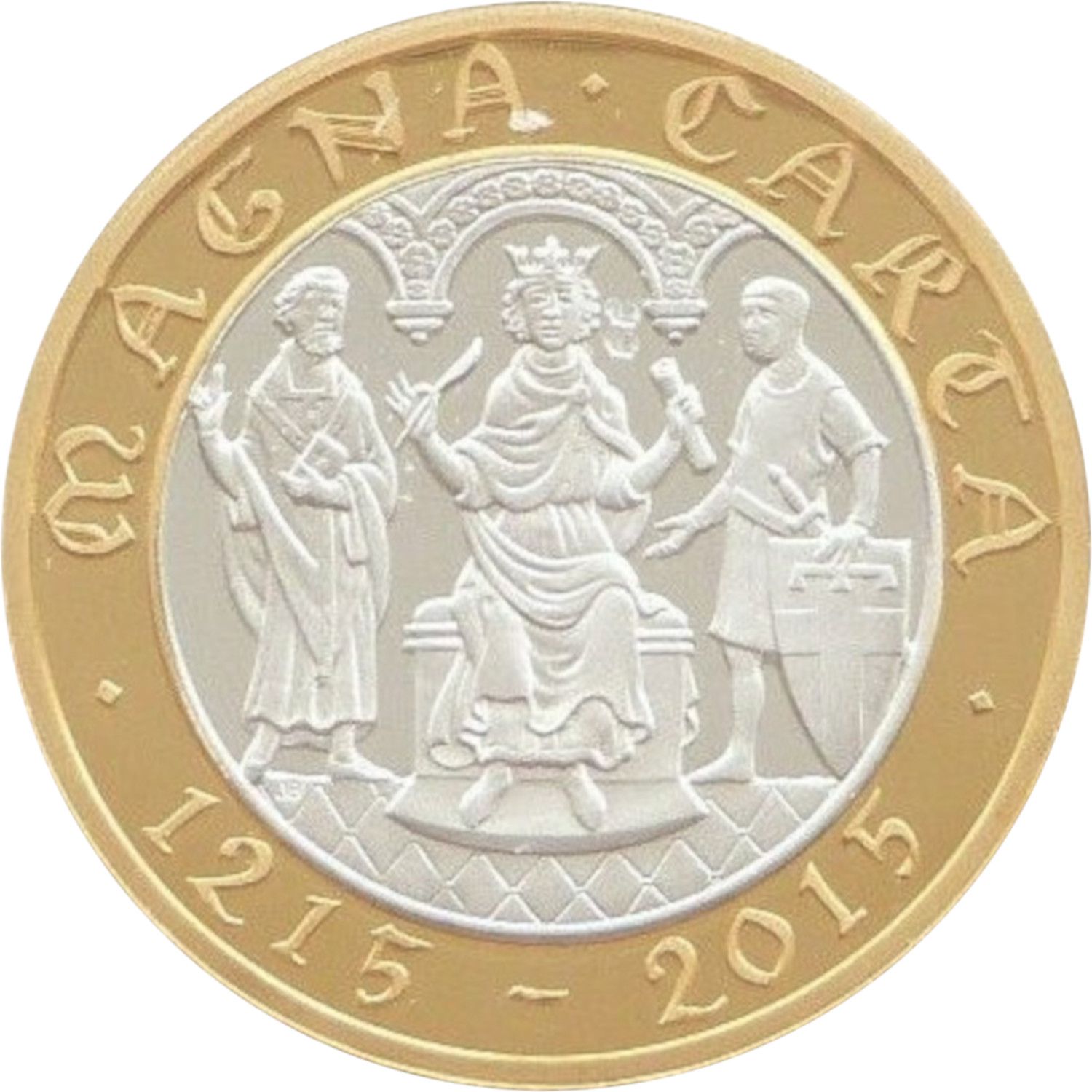 2 Pounds - Elizabeth II 5th portrait; Magna Carta, Silver Piedfort reverse