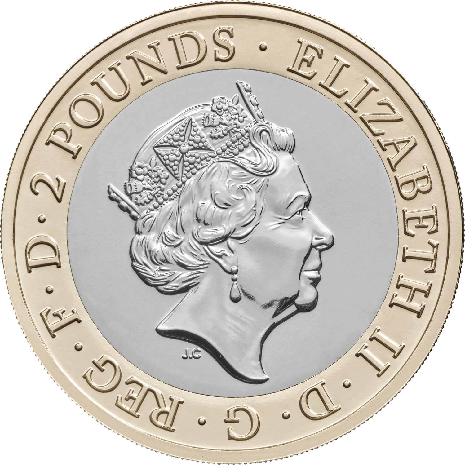 2 Pounds - Elizabeth II 5th portrait; RAF Lightning II obverse