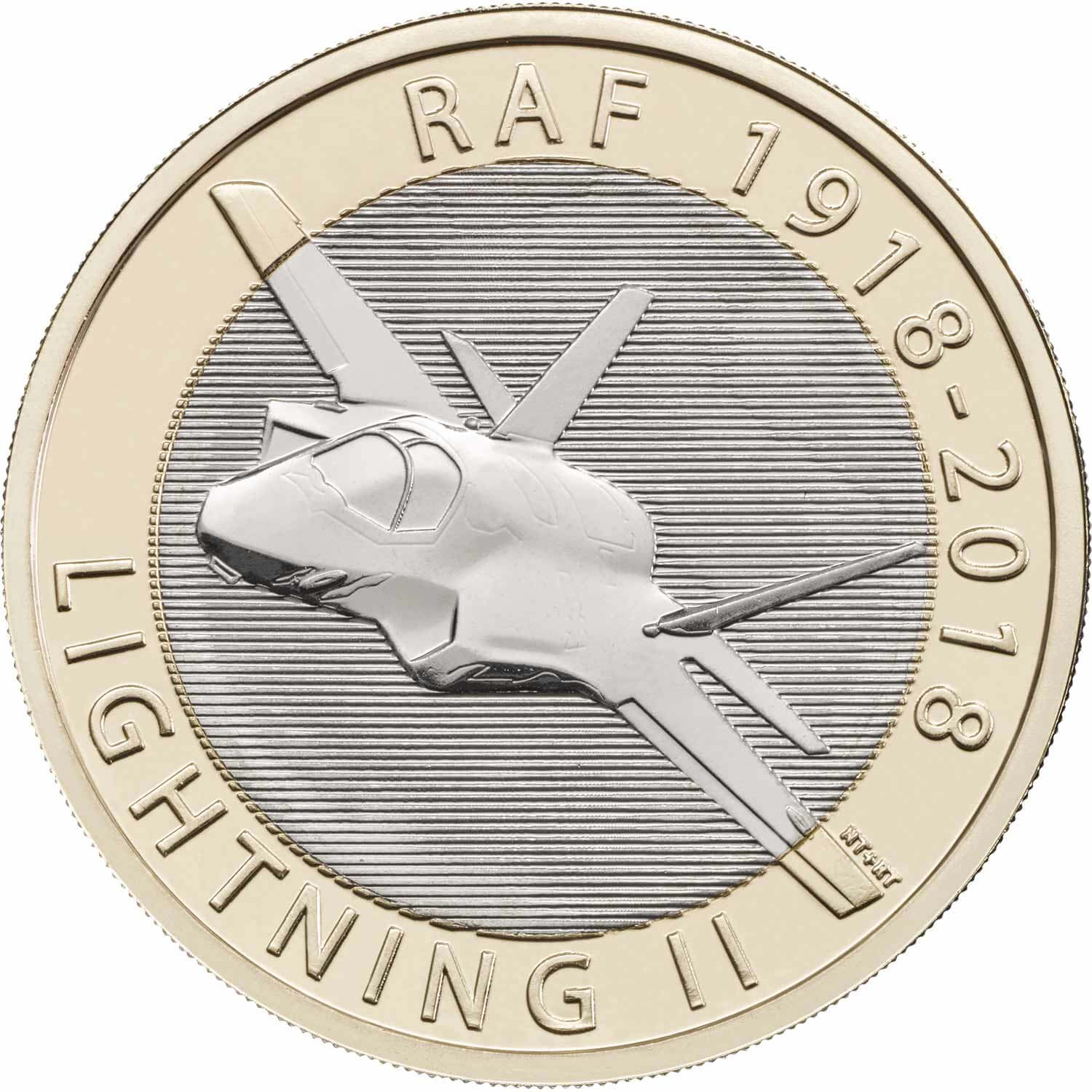 2 Pounds - Elizabeth II 5th portrait; RAF Lightning II