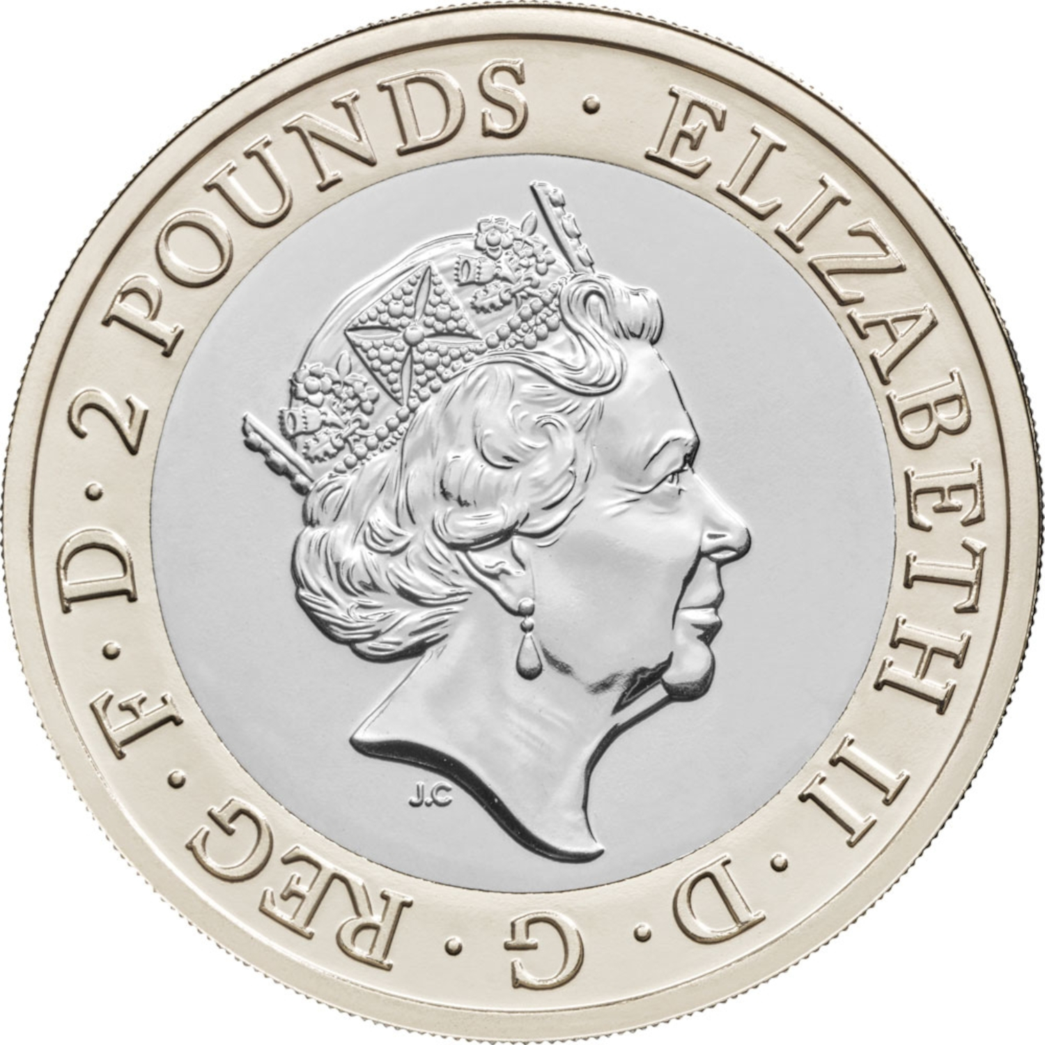 2 Pounds - Elizabeth II 5th portrait; Sir Walter Scott obverse