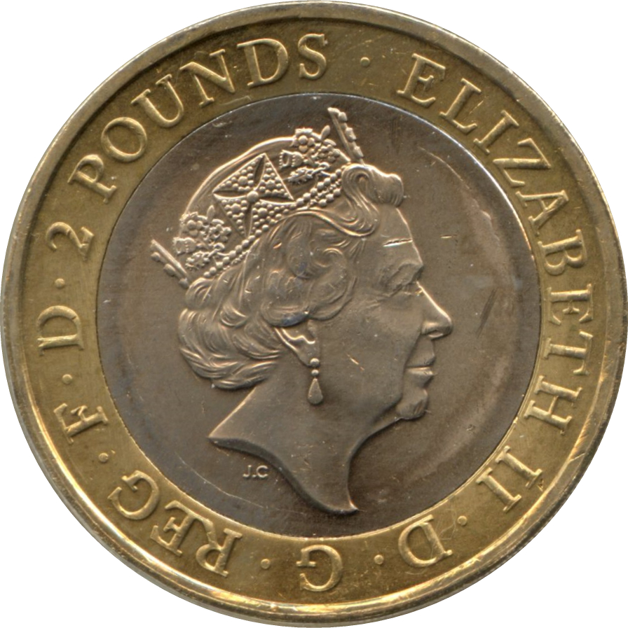 2 Pounds - Elizabeth II 5th portrait; The Army obverse