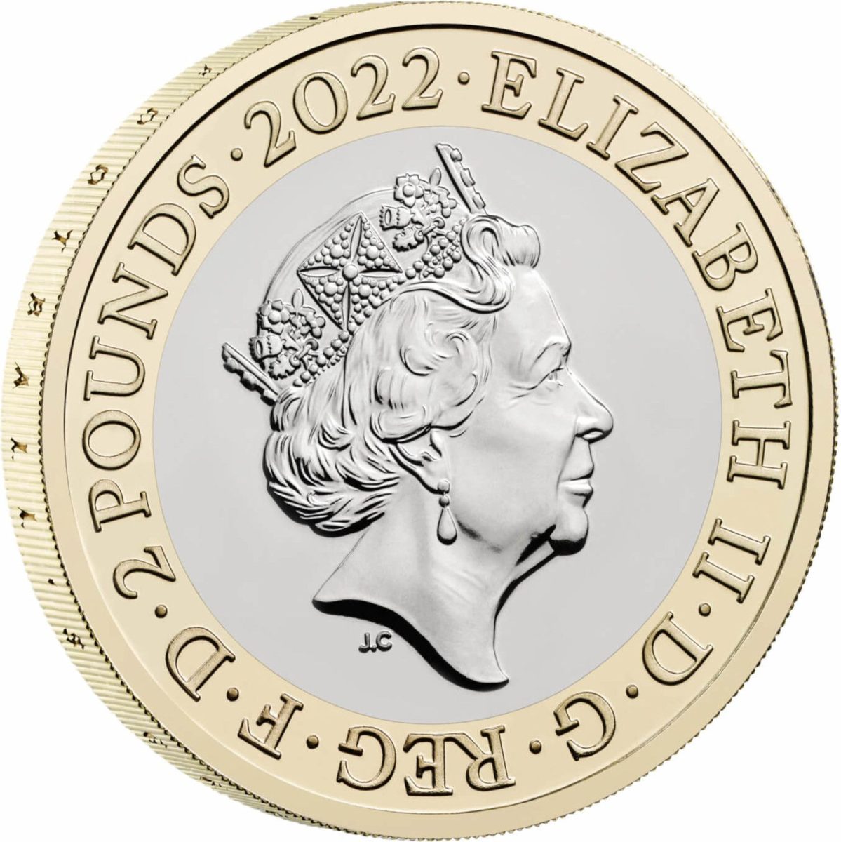 2 Pounds - Elizabeth II 5th portrait; The FA Cup obverse