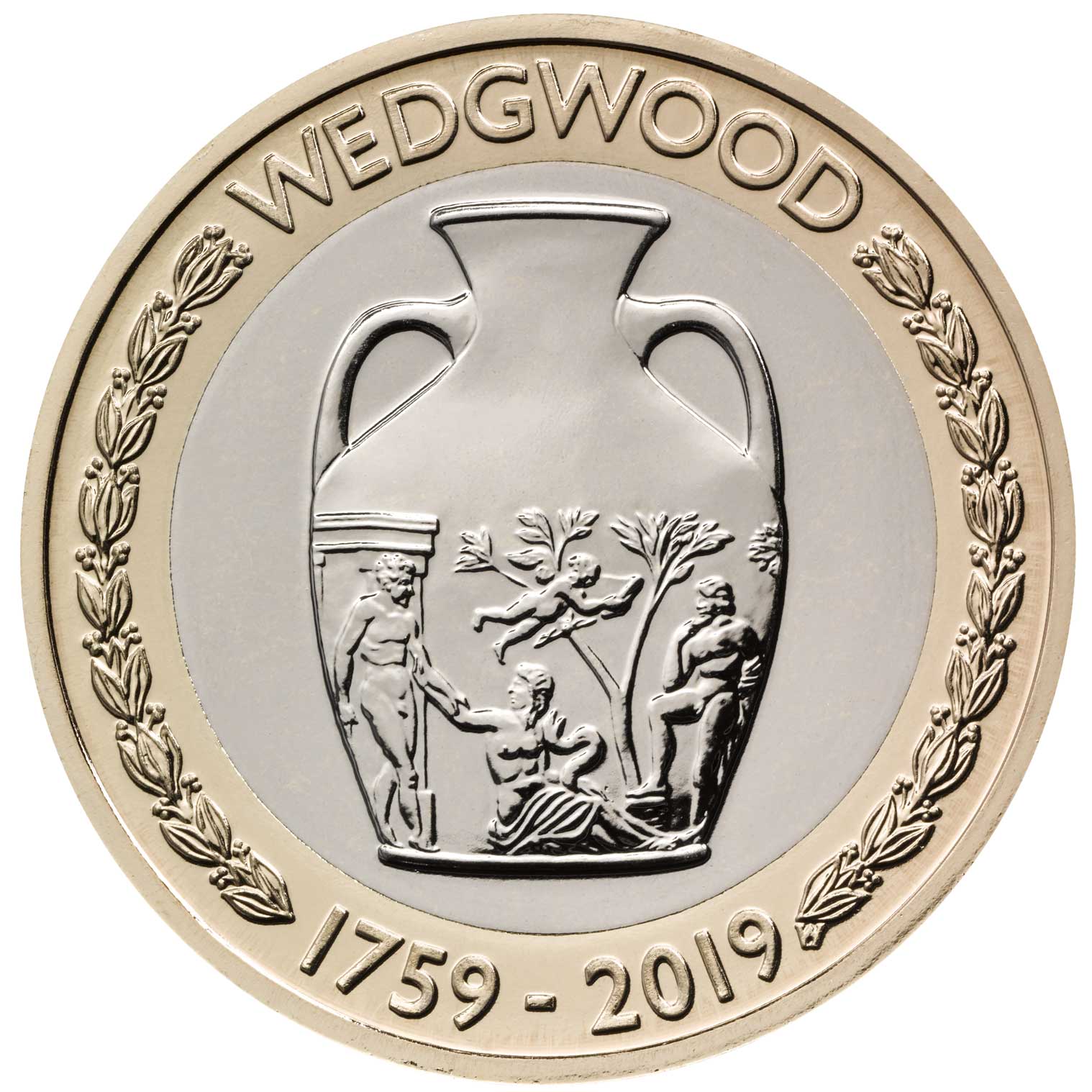 2 Pounds - Elizabeth II 5th portrait; Wedgwood