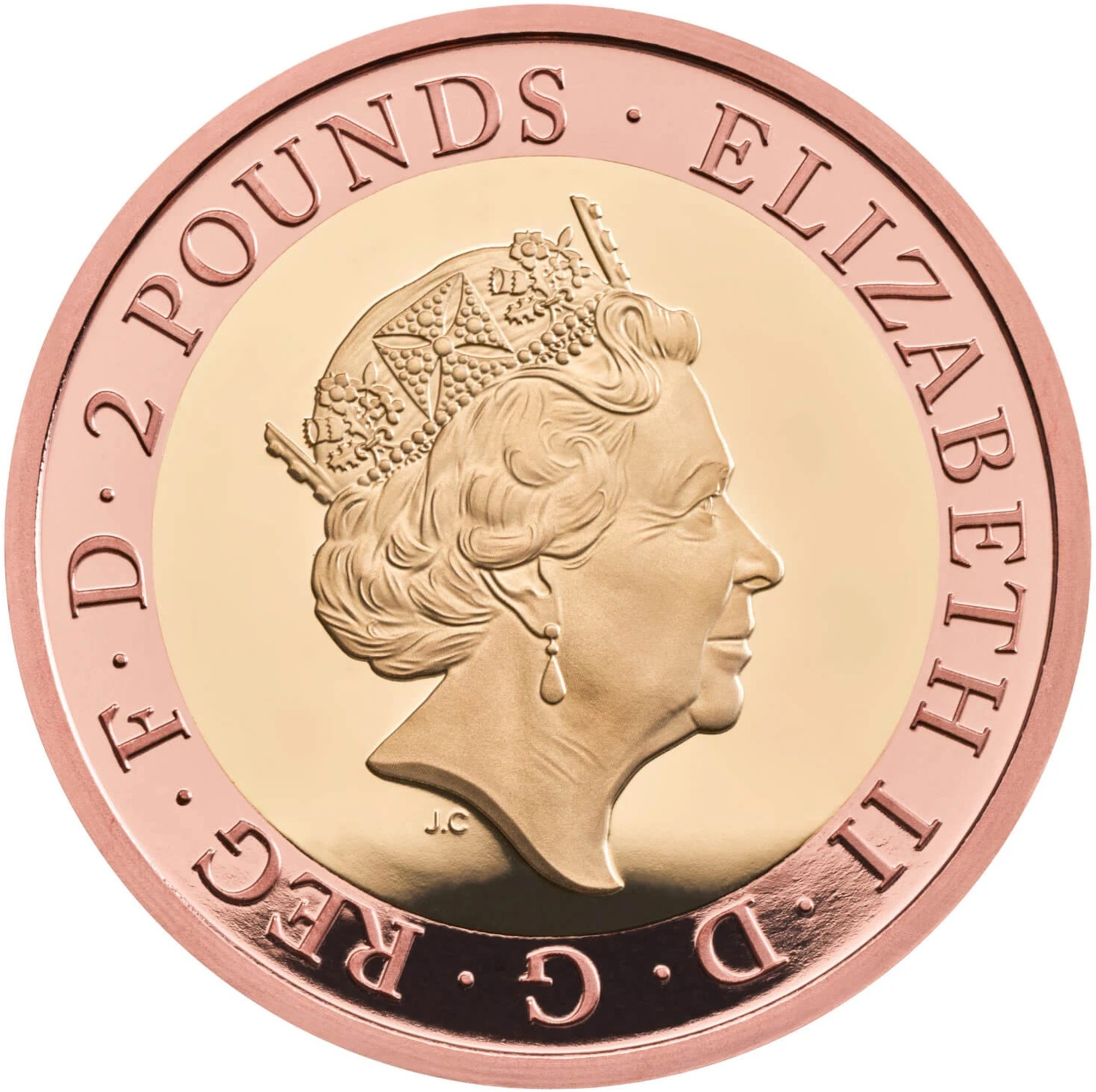 2 Pounds - Elizabeth II 75th VE Day; Gold Proof obverse