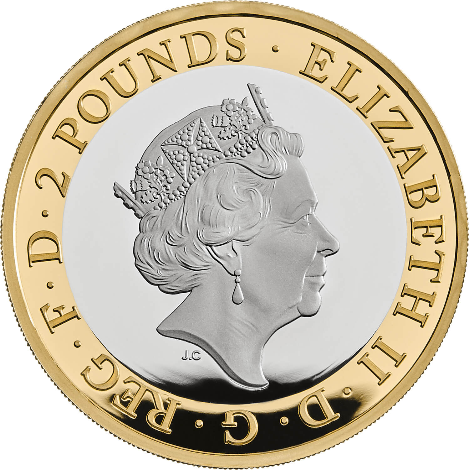2 Pounds - Elizabeth II 75th VE Day; Silver Piedfort obverse