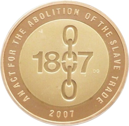 2 Pounds - Elizabeth II Abolition of Slave Trade; Gold Proof reverse