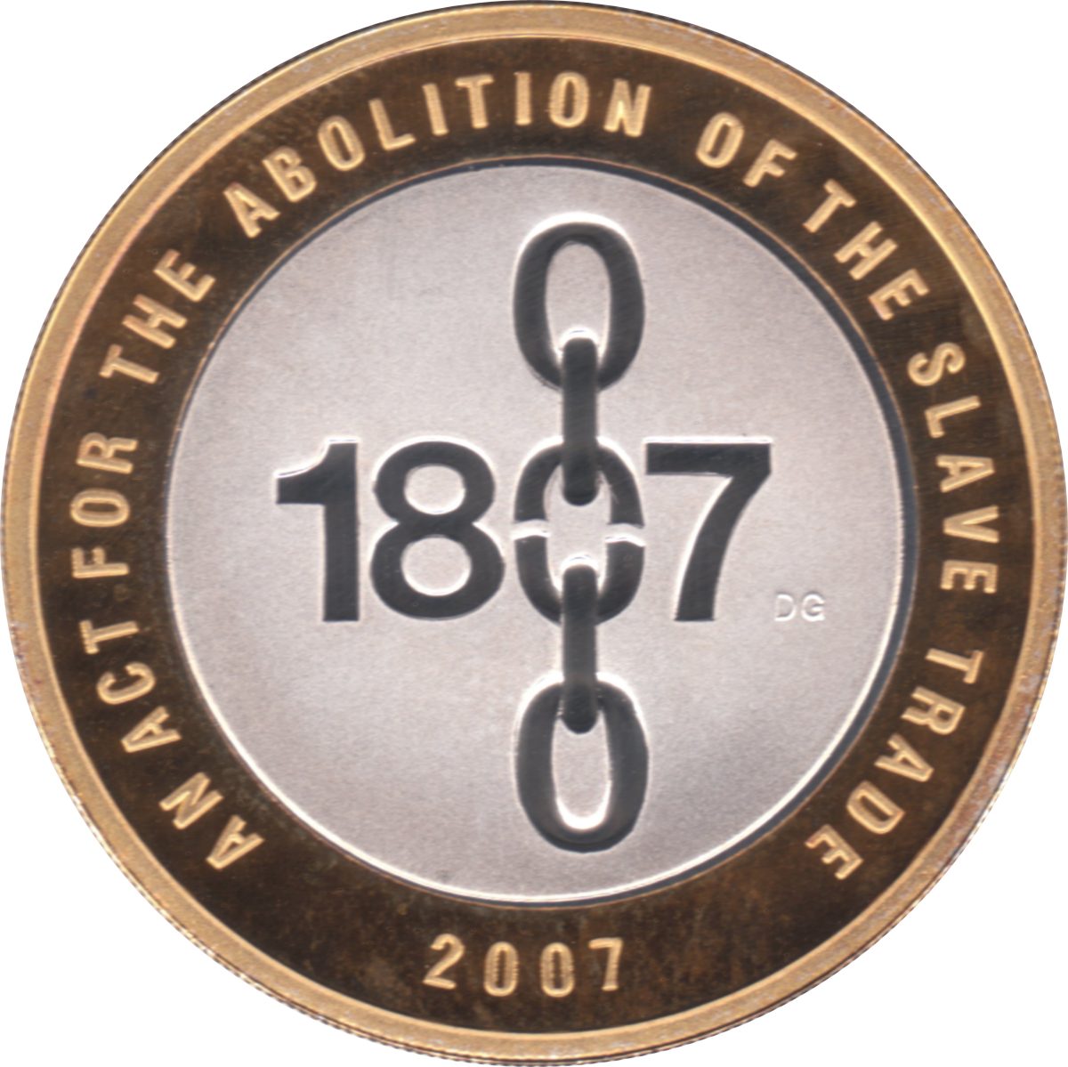2 Pounds - Elizabeth II Abolition of Slave Trade; Silver Piedfort reverse