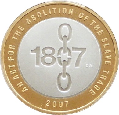 2 Pounds - Elizabeth II Abolition of Slave Trade; Silver Proof reverse