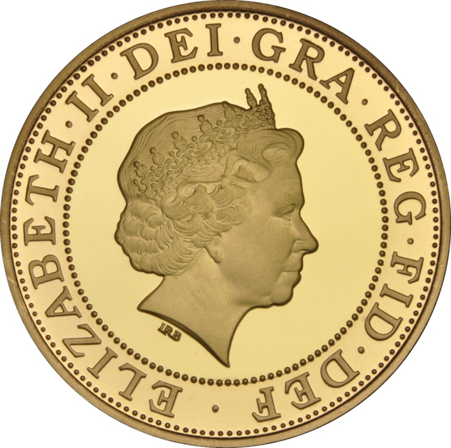 2 Pounds - Elizabeth II Act of Union; Gold Proof obverse