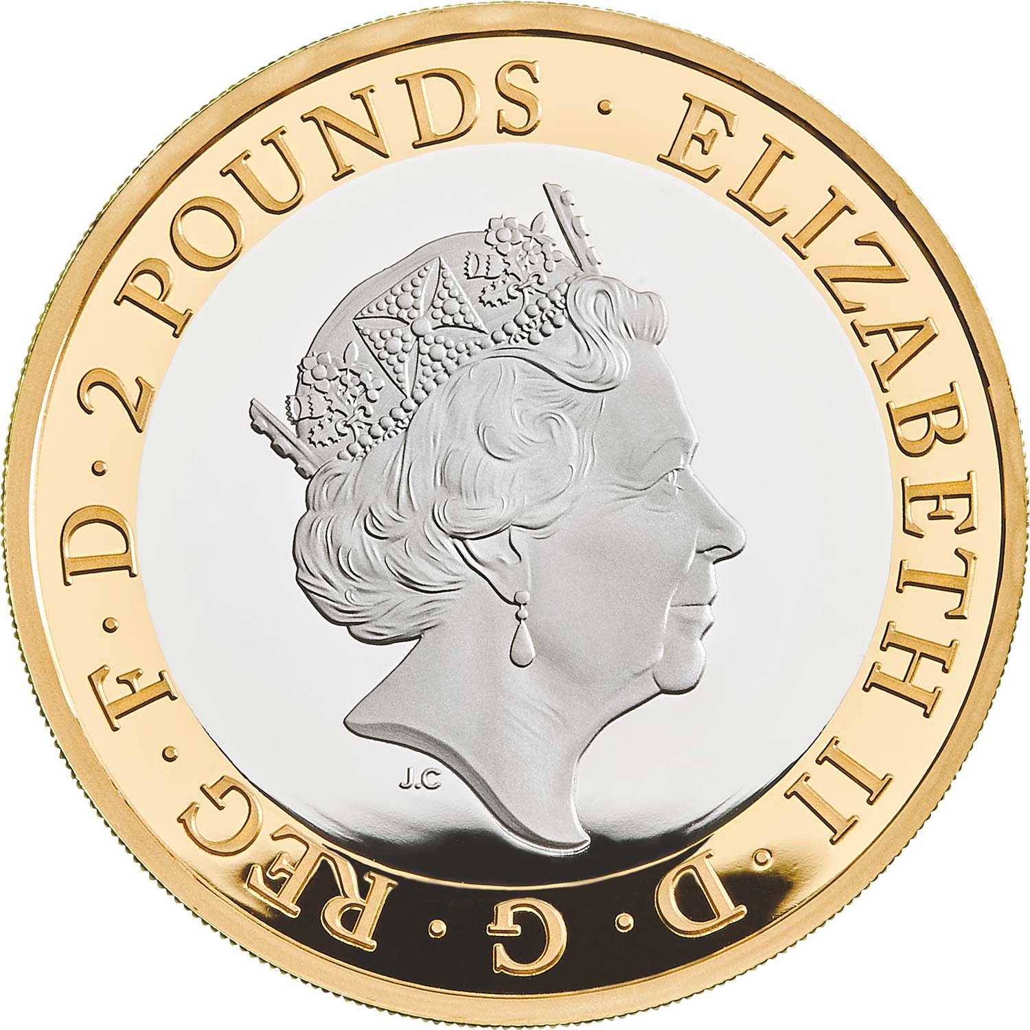 2 Pounds - Elizabeth II Agatha Christie; Silver Piedfort obverse