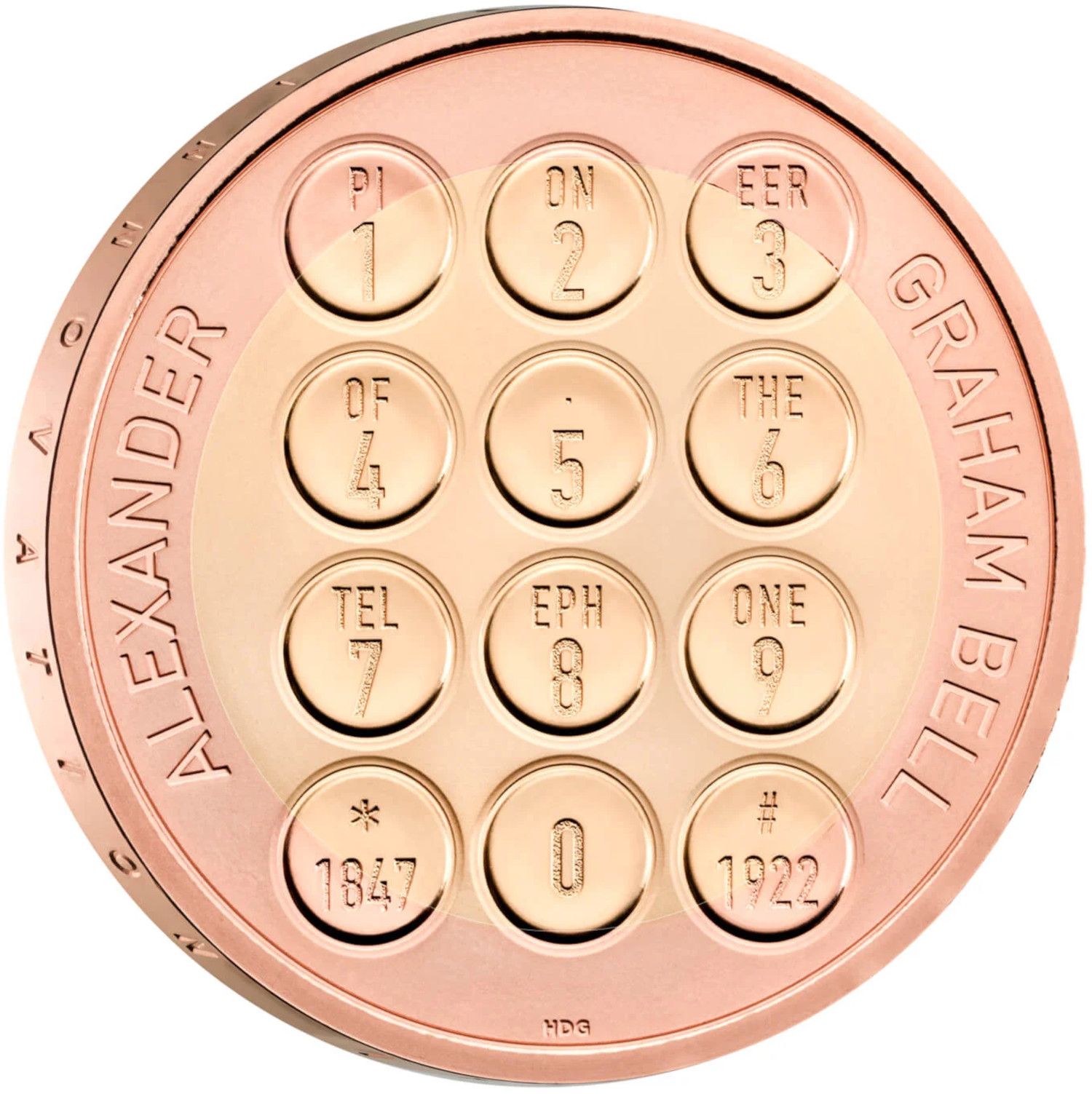 2 Pounds - Elizabeth II Alexander Graham Bell; Gold Proof