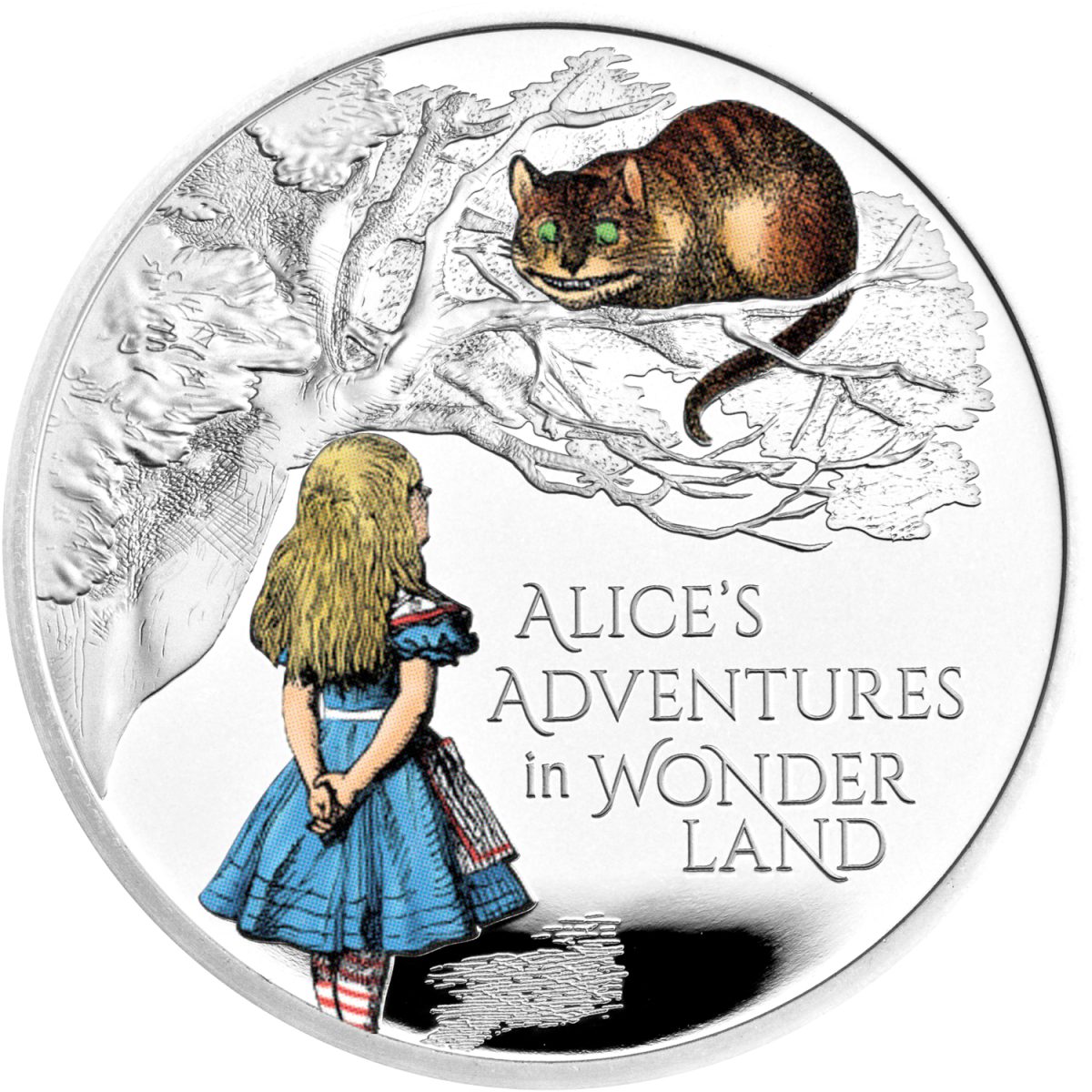 2 Pounds - Elizabeth II Alice's Adventures in Wonderland; Silver Proof reverse
