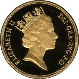 2 Pounds - Elizabeth II Bank of England; Gold mule obverse