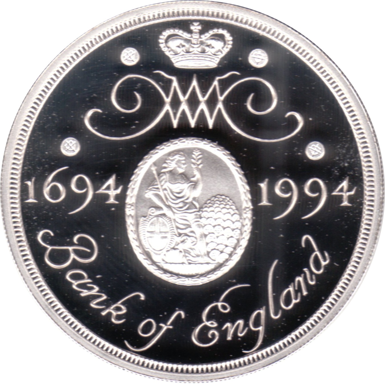 2 Pounds - Elizabeth II Bank of England; Silver Proof reverse