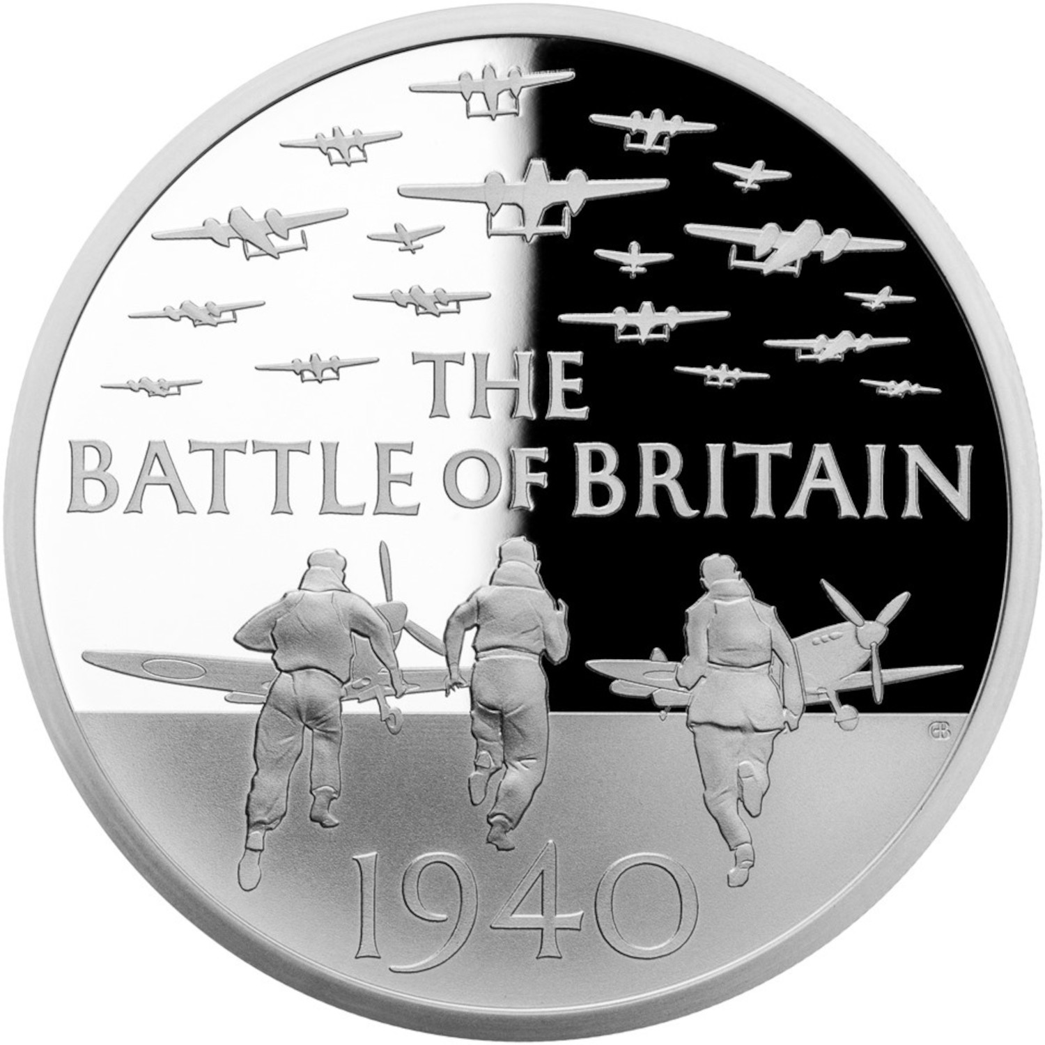 2 Pounds - Elizabeth II Battle of Britain; Silver Proof reverse