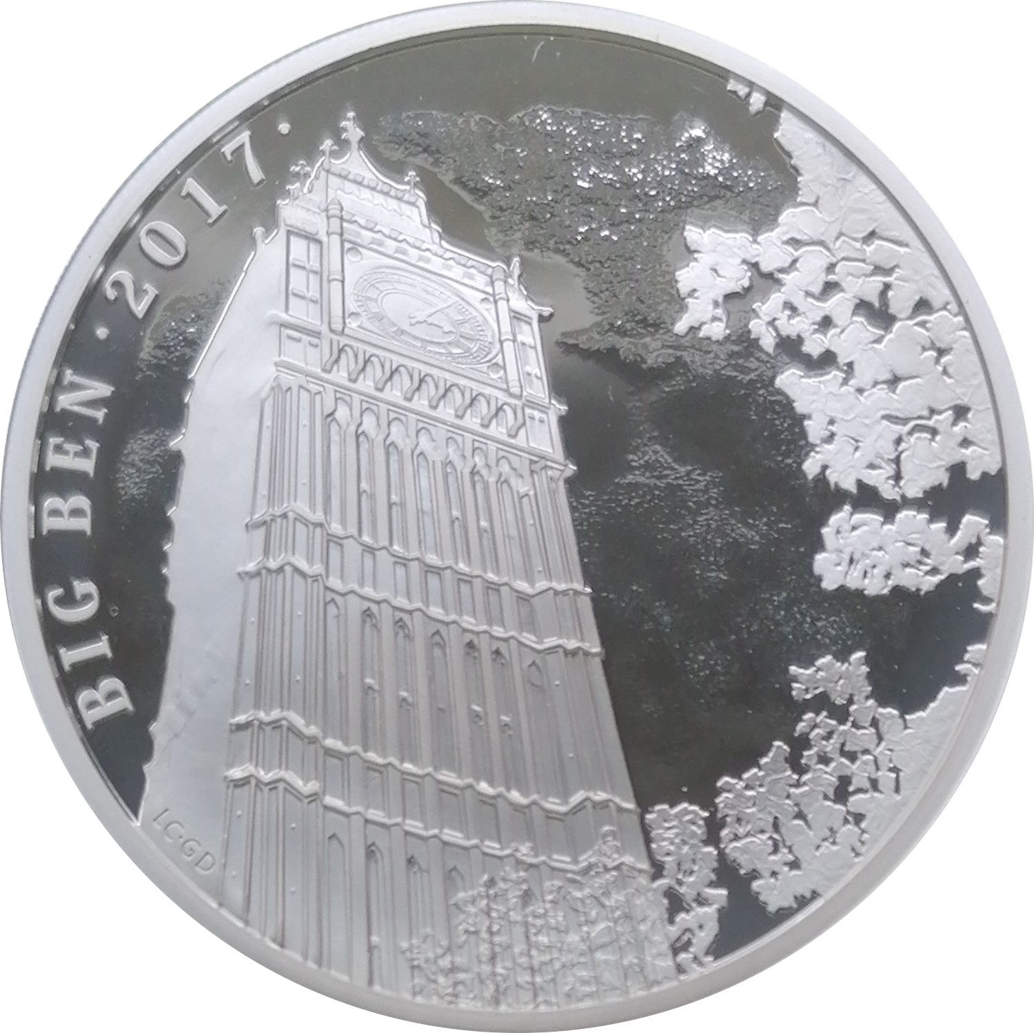 2 Pounds - Elizabeth II Big Ben; Silver Proof reverse