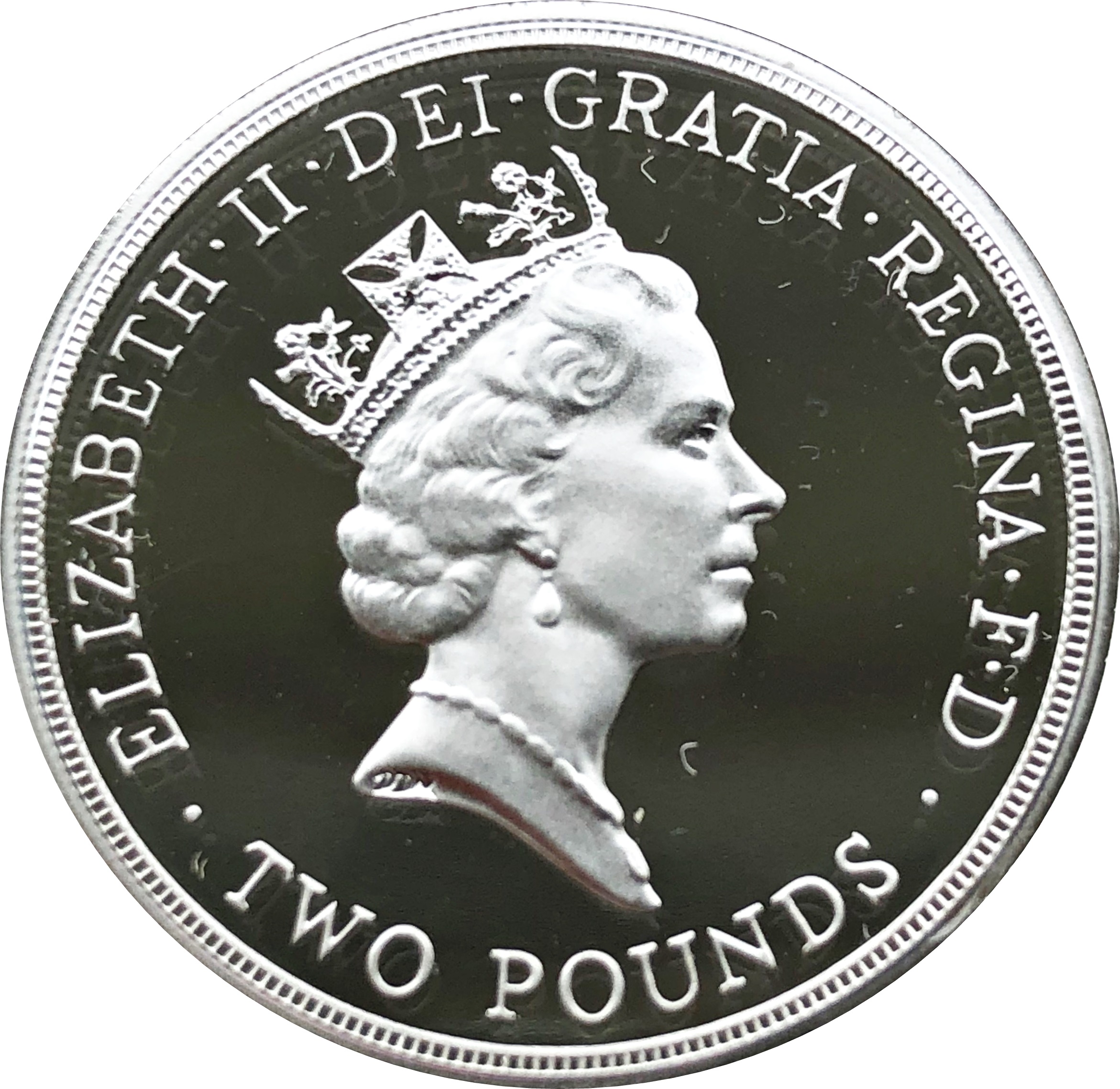 2 Pounds - Elizabeth II Bill of Rights; Silver Piedfort obverse