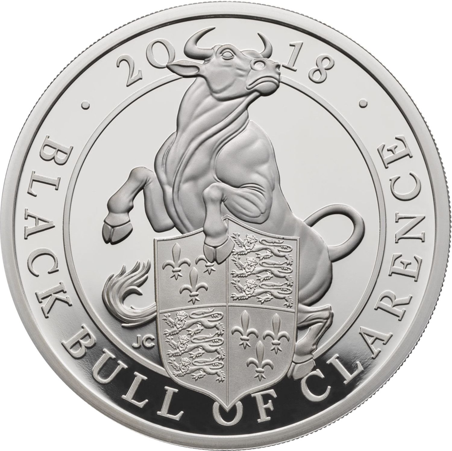 2 Pounds - Elizabeth II Black Bull of Clarence; Silver Proof reverse