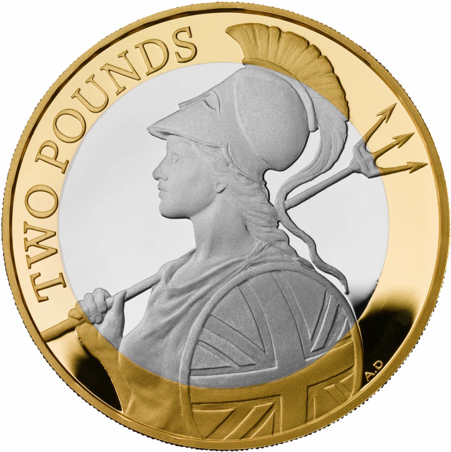 2 Pounds - Elizabeth II Britannia; Platinum Proof reverse