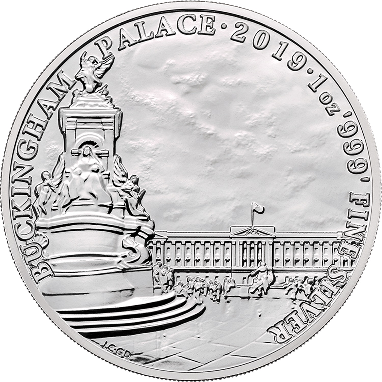 2 Pounds - Elizabeth II Buckingham Palace; 1 oz Fine Silver