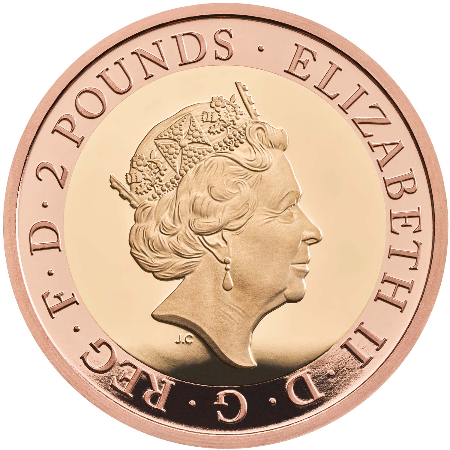 2 Pounds - Elizabeth II Captain Cook - III; Gold Proof obverse