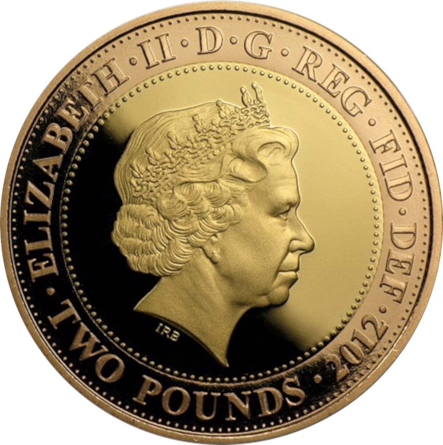 2 Pounds - Elizabeth II Charles Dickens; Gold Proof obverse