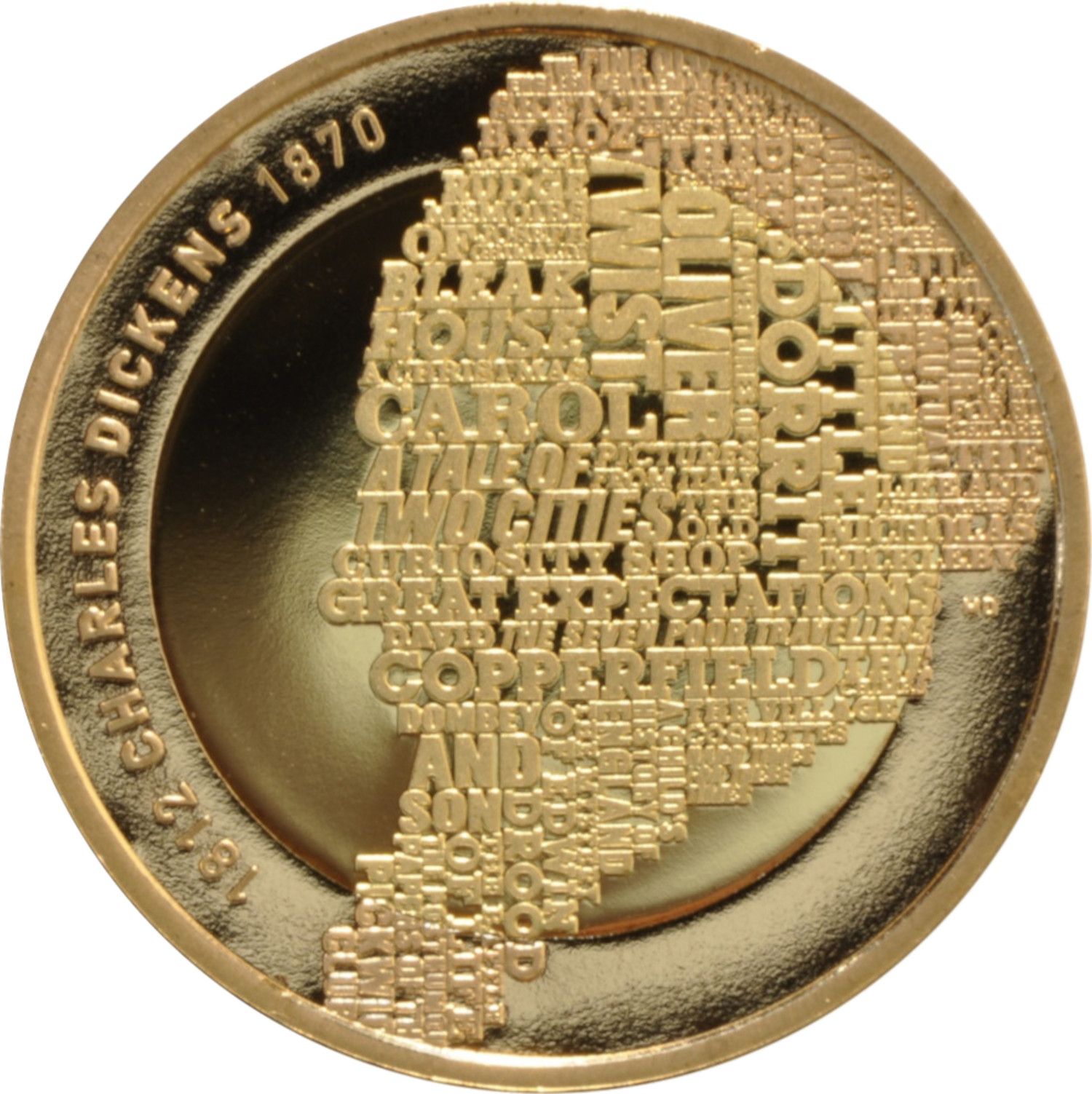 2 Pounds - Elizabeth II Charles Dickens; Gold Proof
