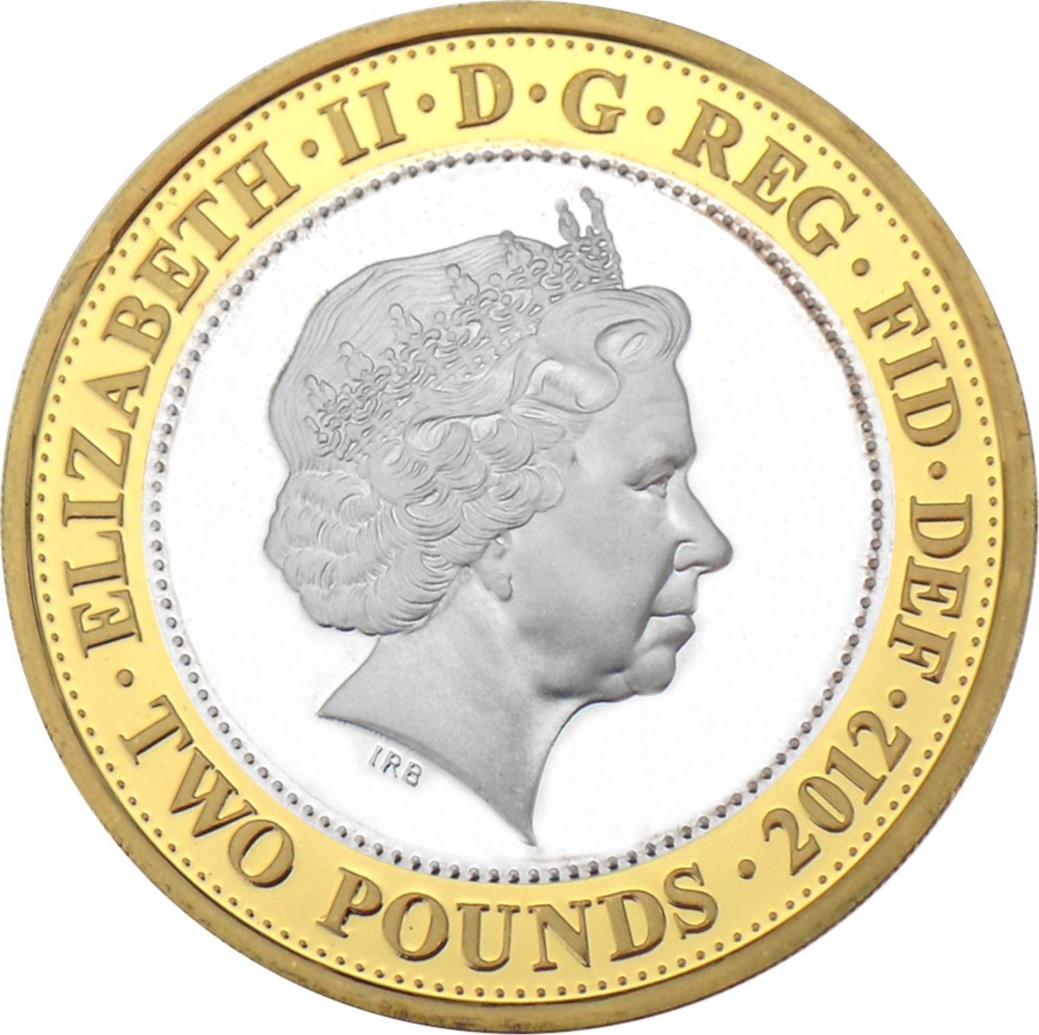 2 Pounds - Elizabeth II Charles Dickens; Silver Proof obverse