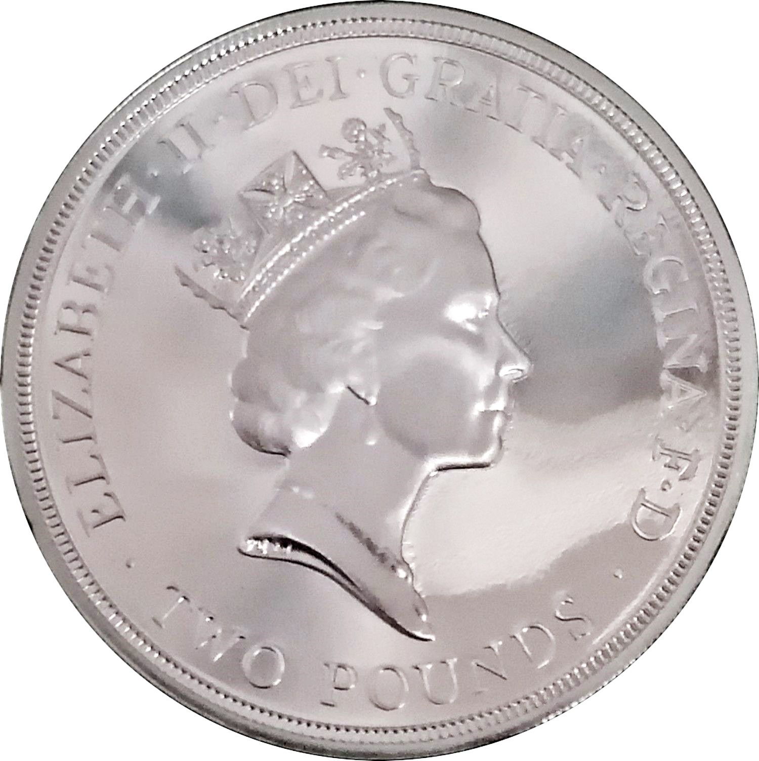 2 Pounds - Elizabeth II Claim of Right; Silver Proof obverse