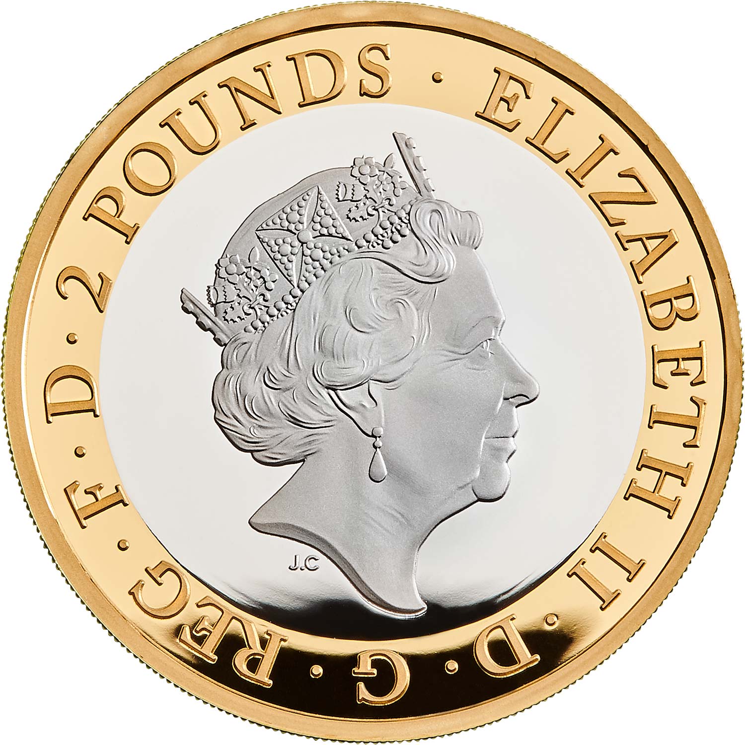 2 Pounds - Elizabeth II D-Day Anniversary; Silver Proof obverse