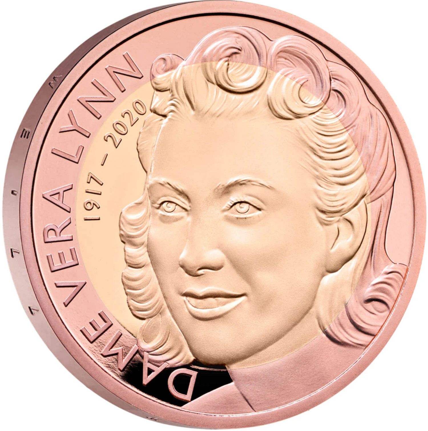 2 Pounds - Elizabeth II Dame Vera Lynn; Gold Proof reverse