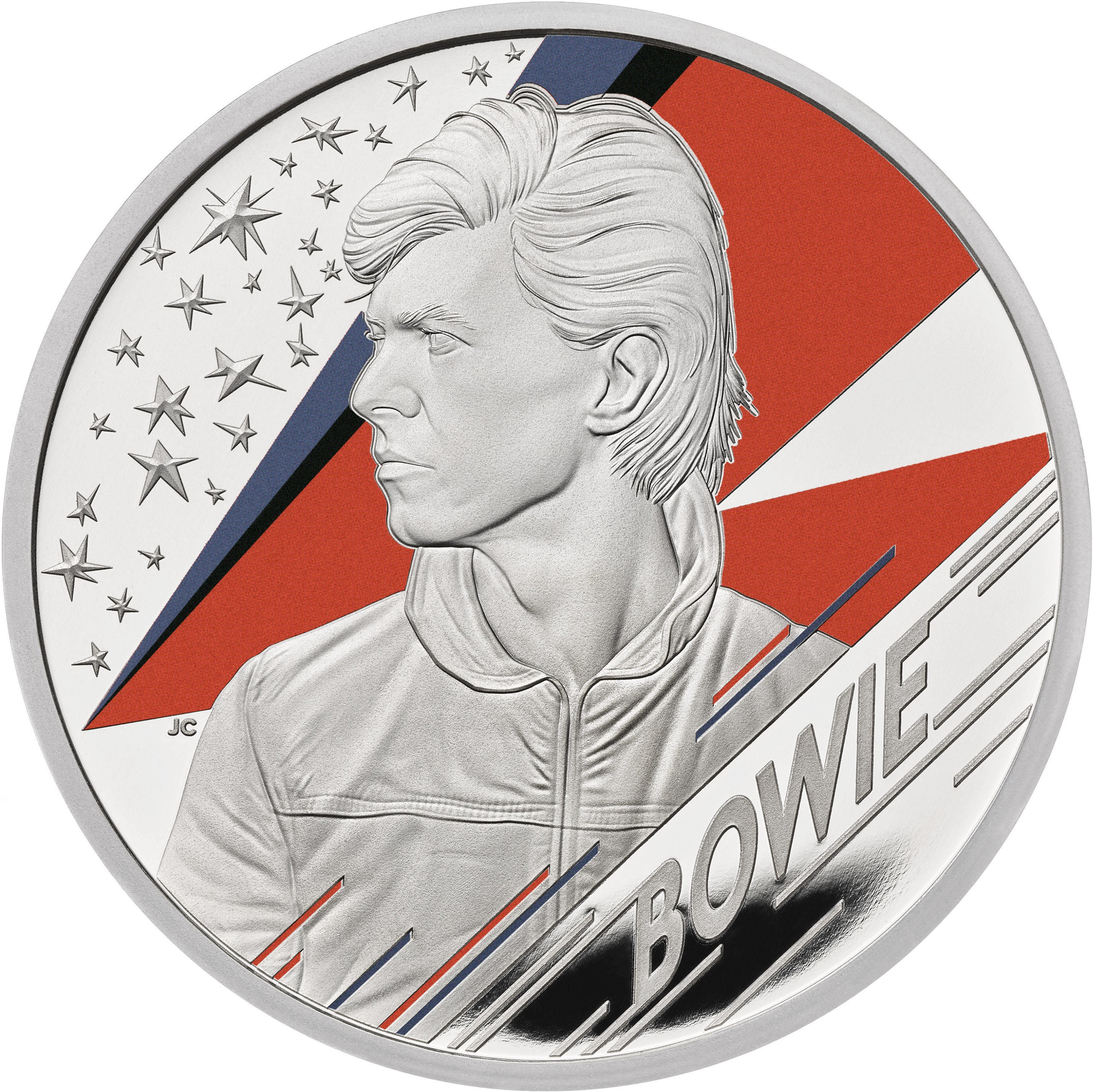 2 Pounds - Elizabeth II David Bowie; Silver Proof reverse