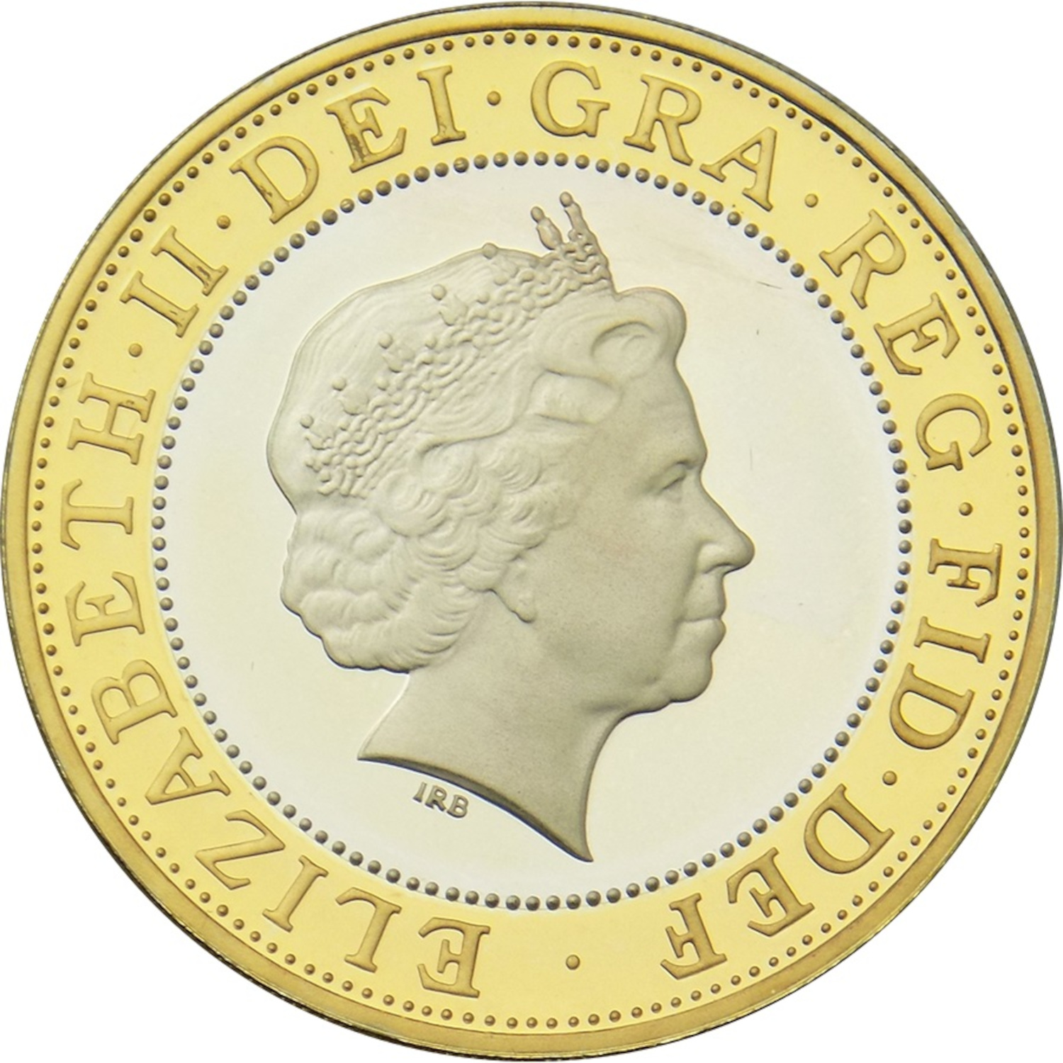 2 Pounds - Elizabeth II DNA Double Helix; Silver Piedfort obverse