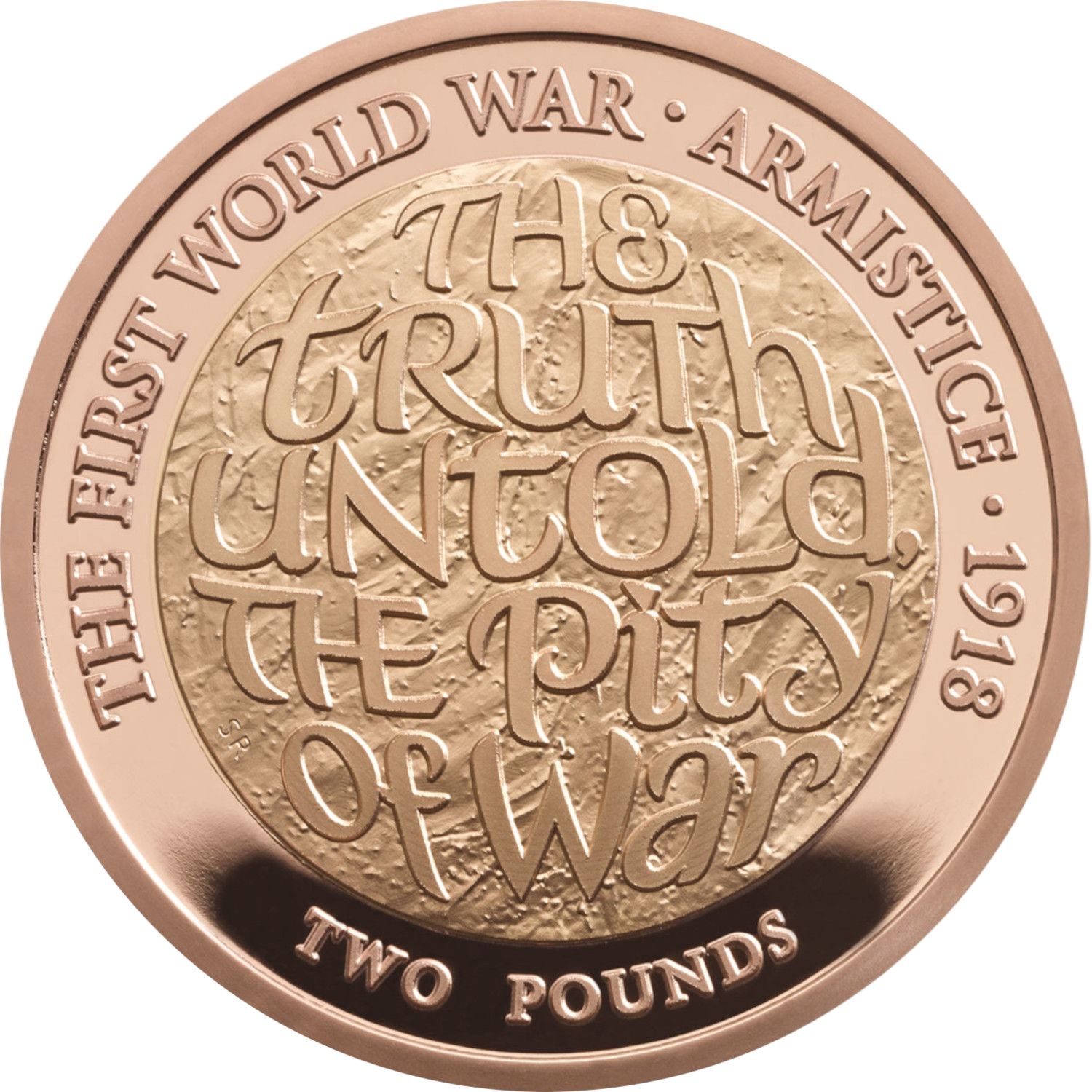 2 Pounds - Elizabeth II First World War Armistice; Gold Proof reverse
