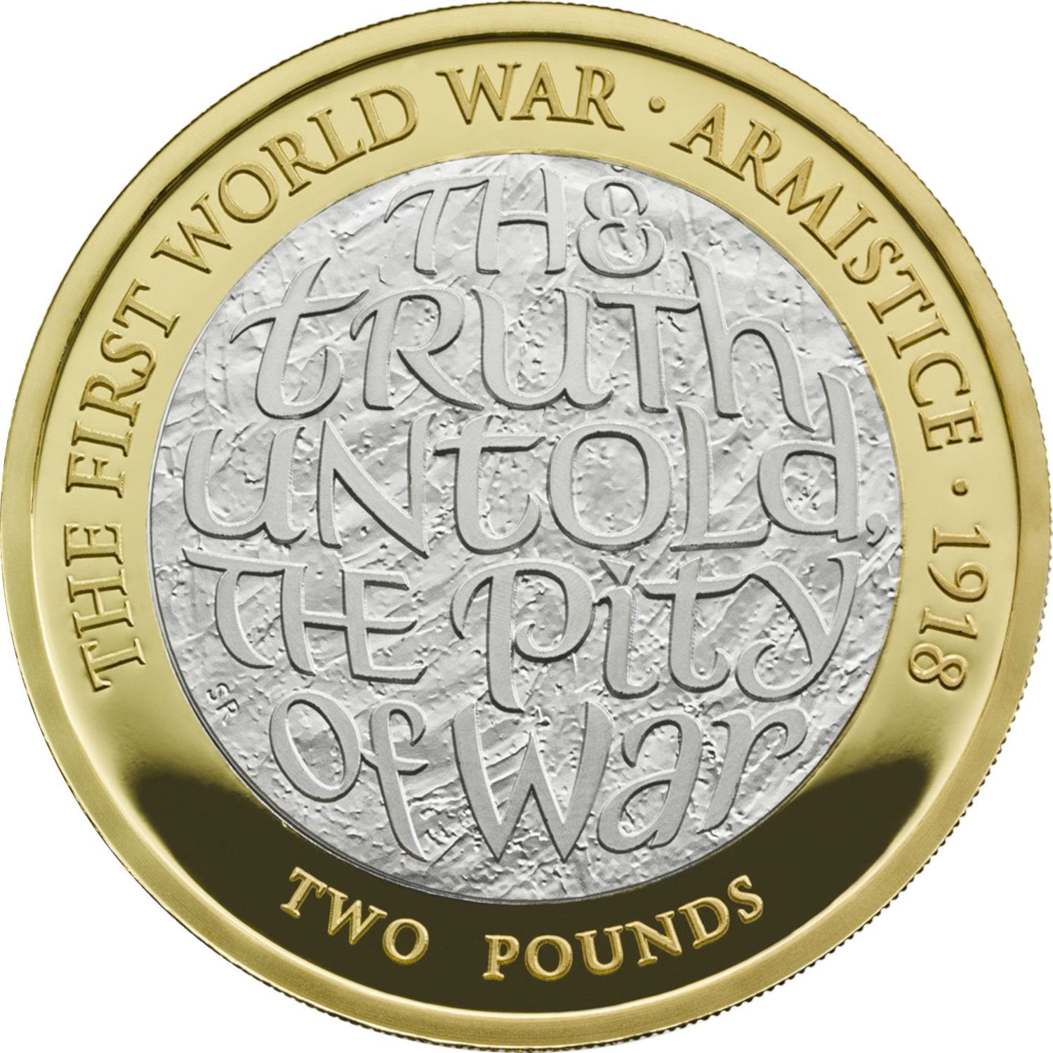2 Pounds - Elizabeth II First World War Armistice; Silver Piedfort reverse
