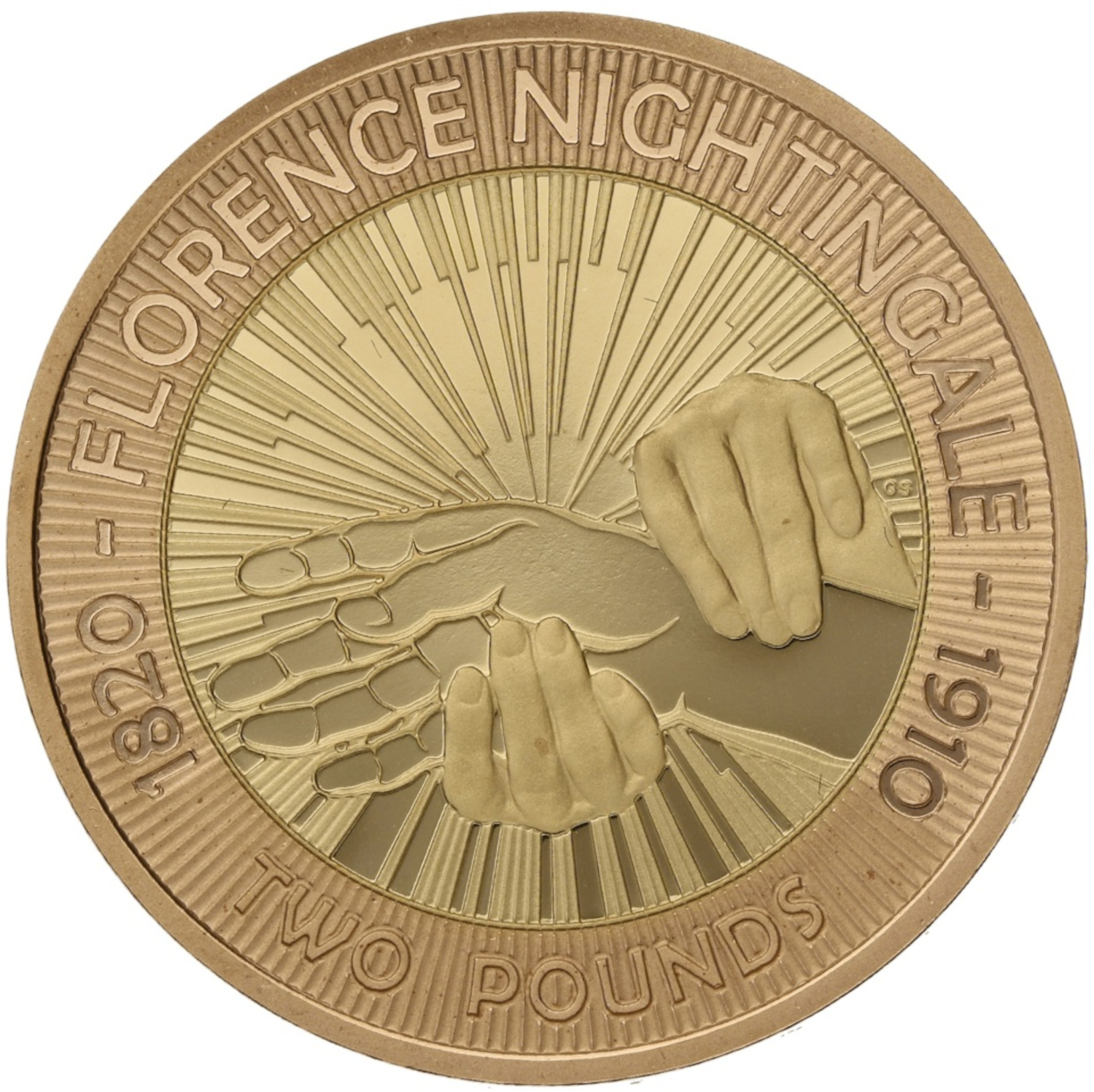 2 Pounds - Elizabeth II Florence Nightingale; Gold Proof