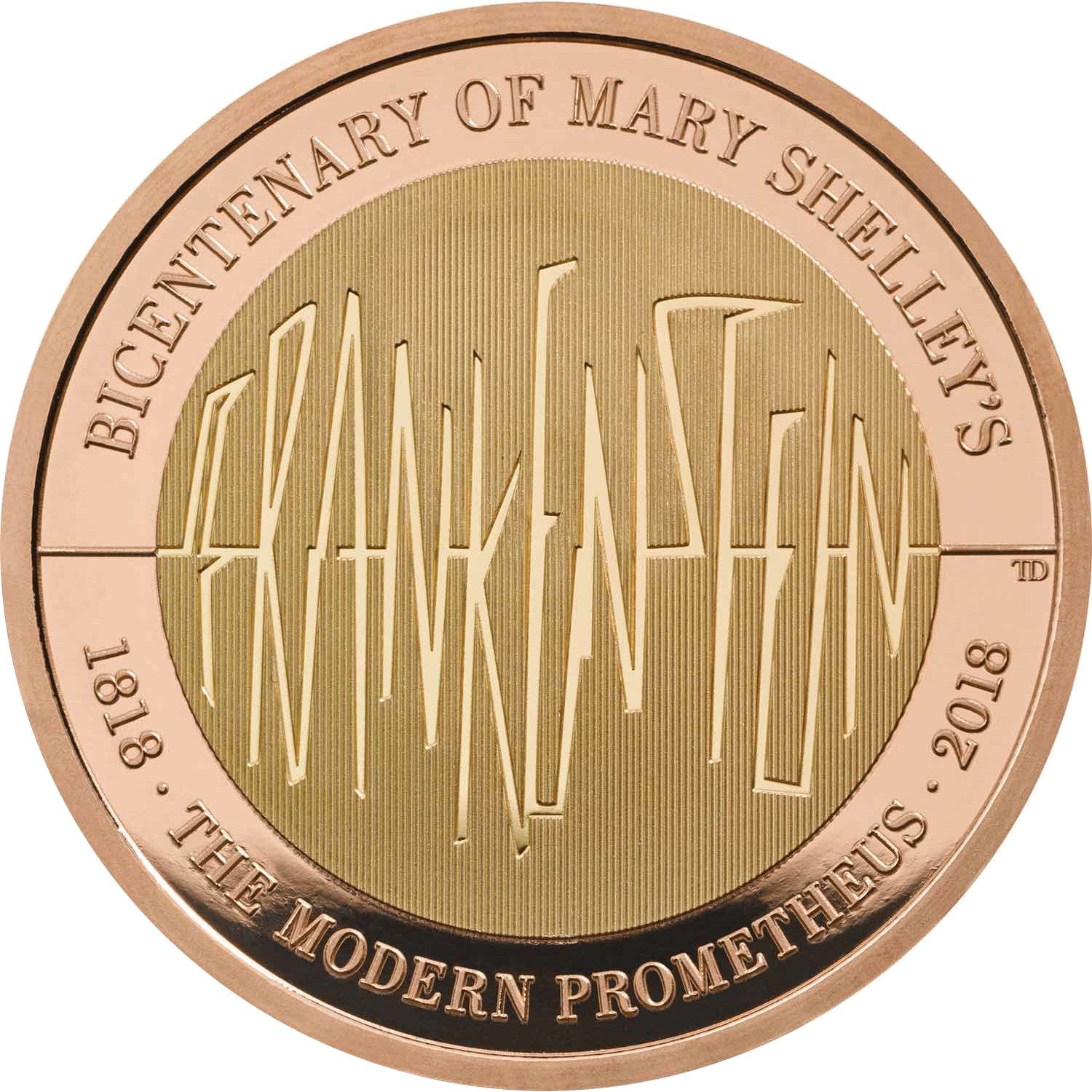 2 Pounds - Elizabeth II Frankenstein; Gold Proof reverse