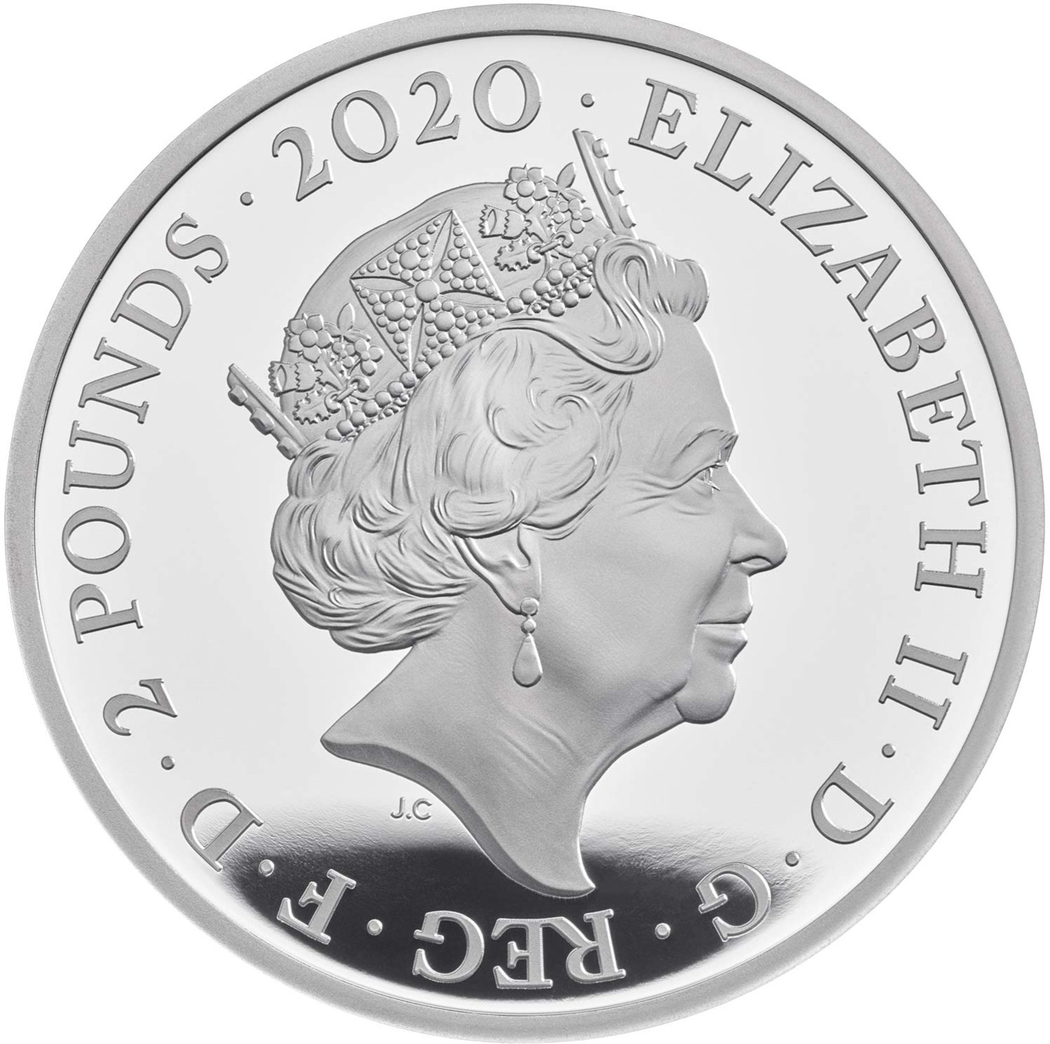 2 Pounds - Elizabeth II James Bond - I; Silver Proof obverse