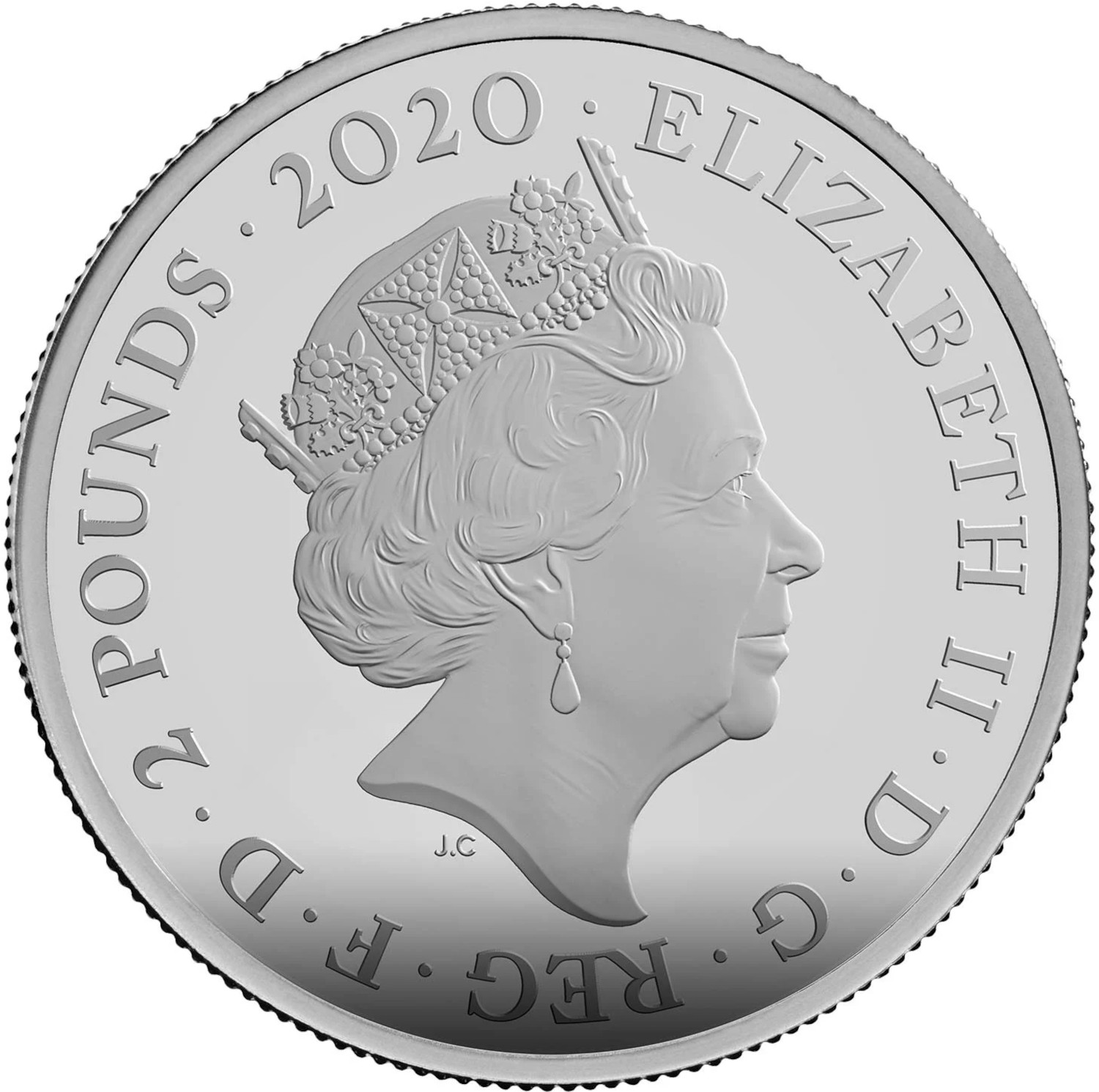 2 Pounds - Elizabeth II James Bond - II; Silver Proof obverse