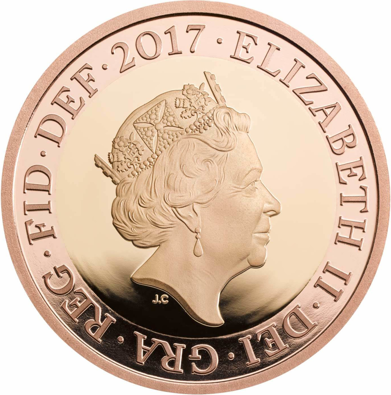 2 Pounds - Elizabeth II Jane Austen; Gold Proof obverse