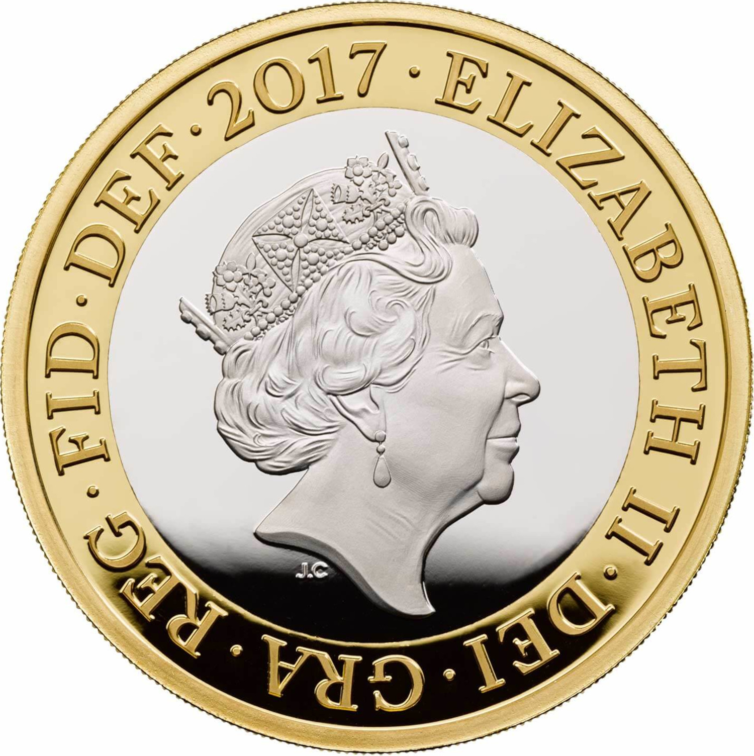 2 Pounds - Elizabeth II Jane Austen; Silver Piedfort obverse